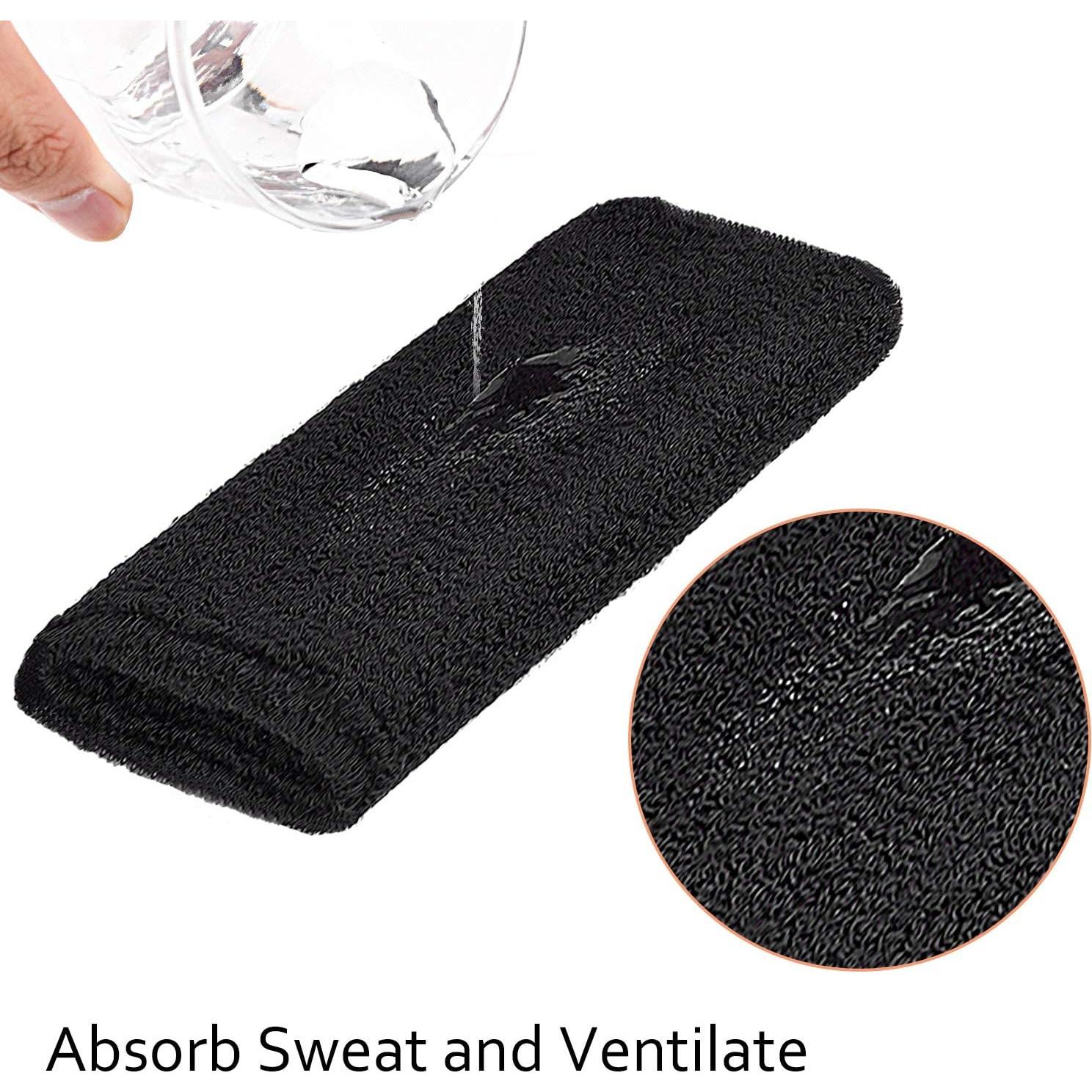 Banda de Sudor para Muñeca WILLBOND Negra 15x8 cm Absorbente