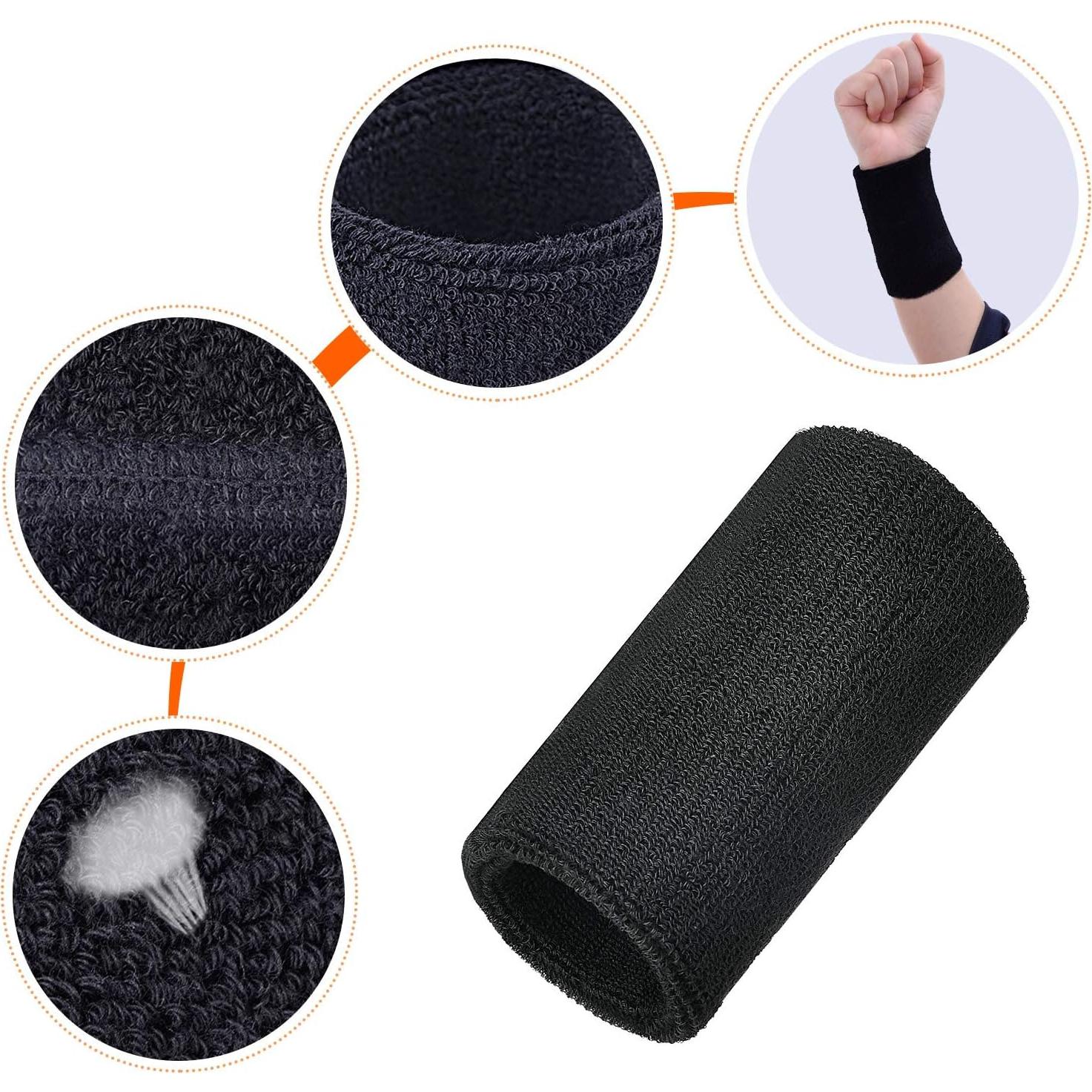 Banda de Sudor para Muñeca WILLBOND Negra 15x8 cm Absorbente