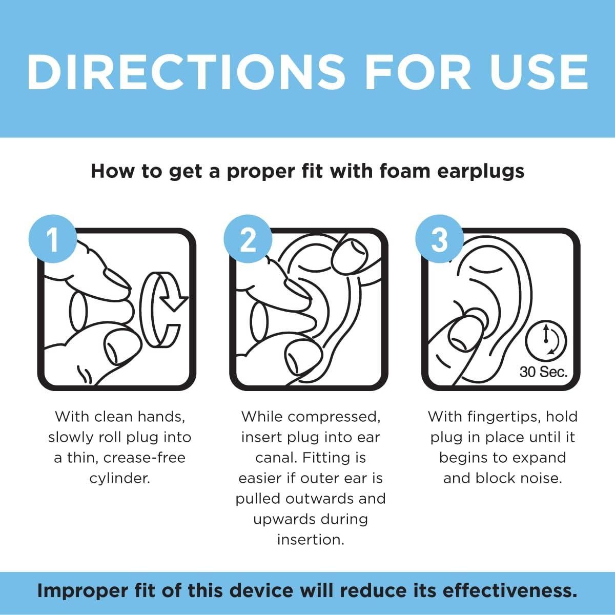 Tapones de Espuma Suaves Amazon Basic Care - 50 Pares