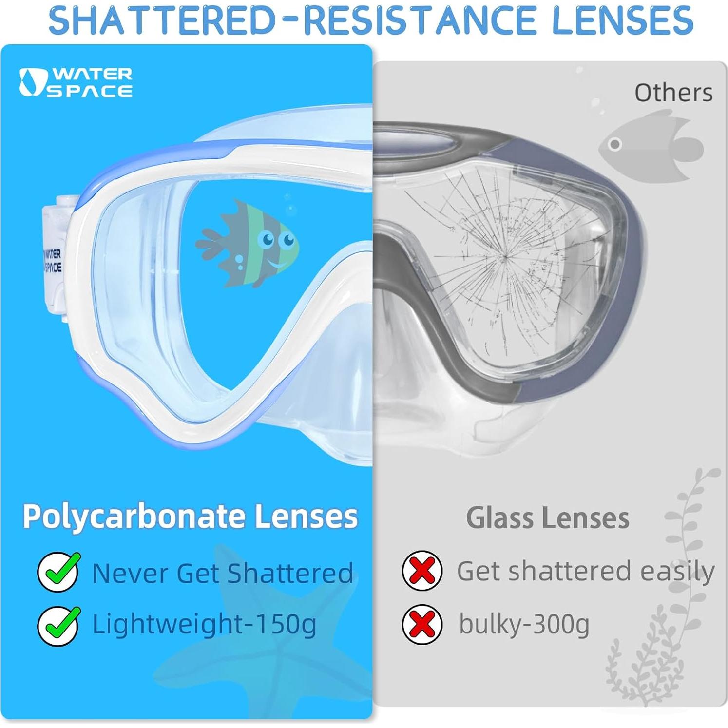 Gafas de Natación para Niños Waterspace Azul 3-15 Años