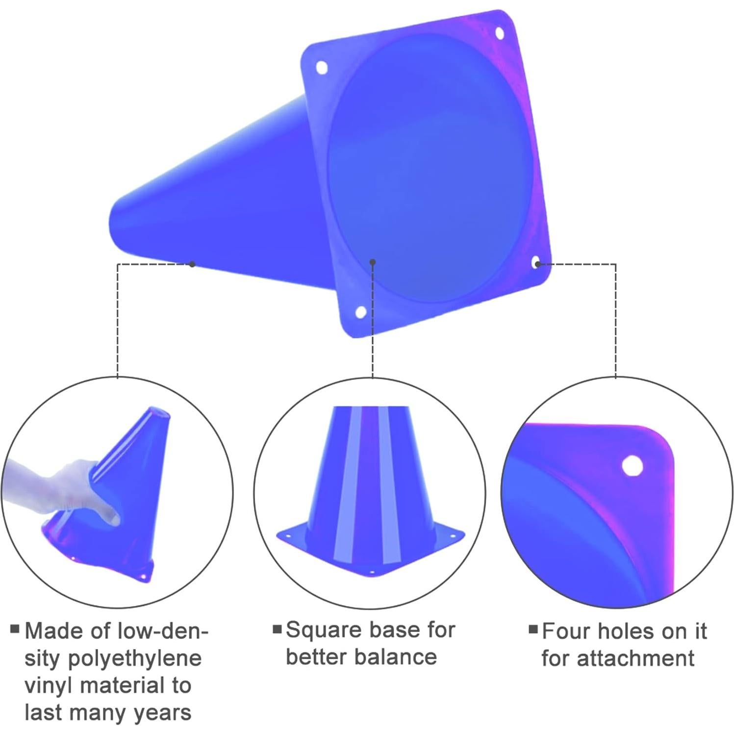 Conos de Entrenamiento Naranjas Cyrico 9" - Paquete de 15 Unidades