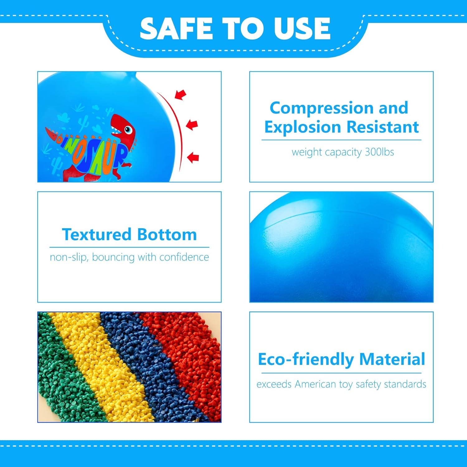 Bola Saltarina EVERICH TOY 45cm Dinosaurio Azul para Niños