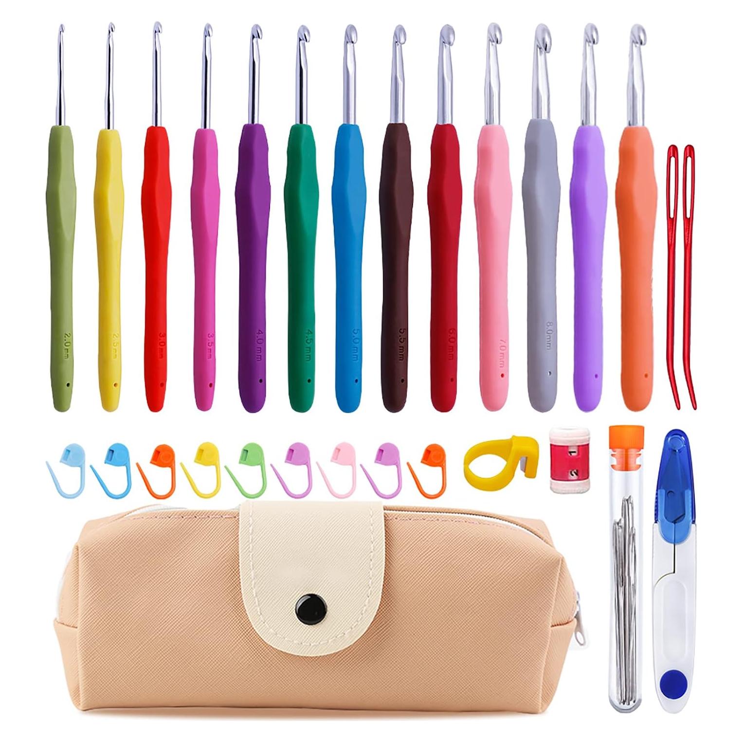 Set de Ganchillos Ergonómicos Mayboos 38 Piezas con Estuche