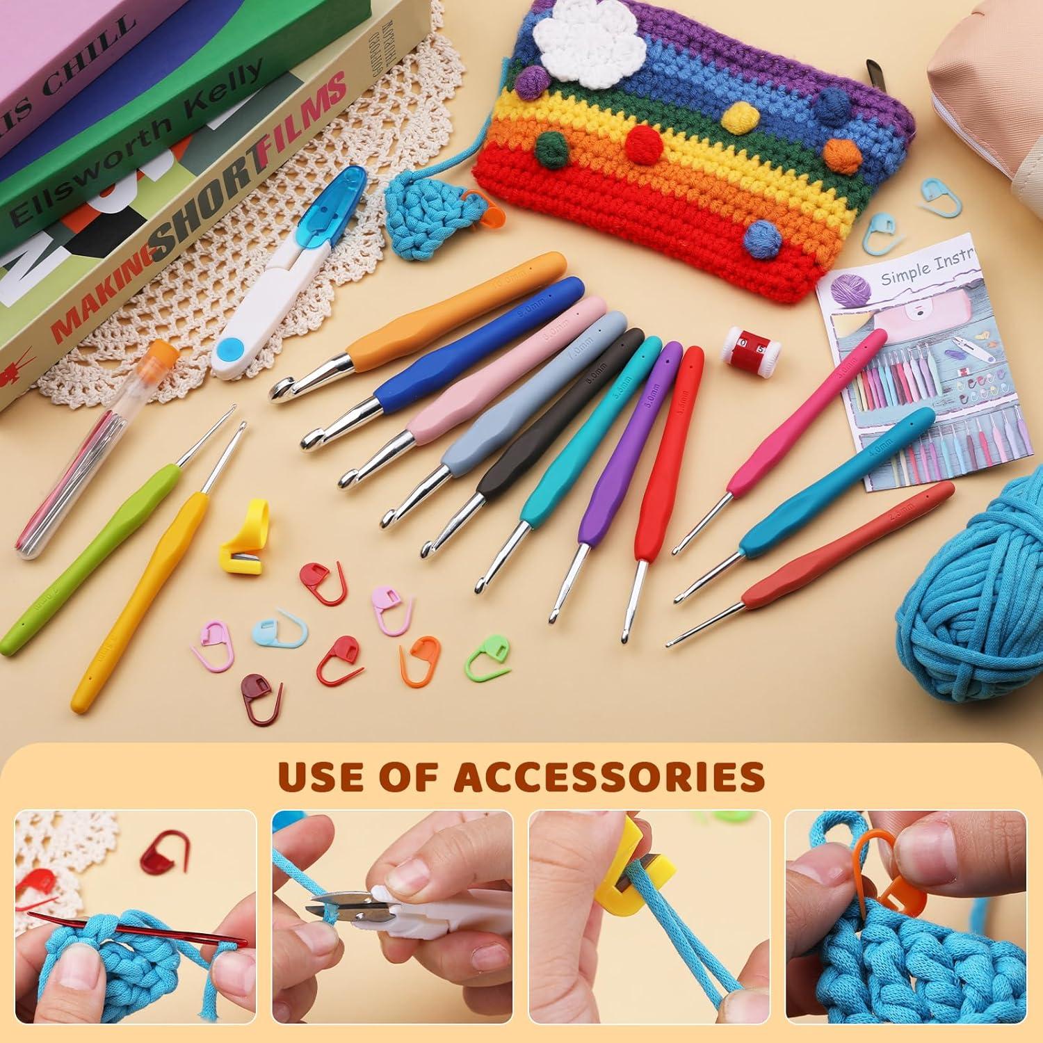 Set de Ganchillos Ergonómicos Mayboos 38 Piezas con Estuche