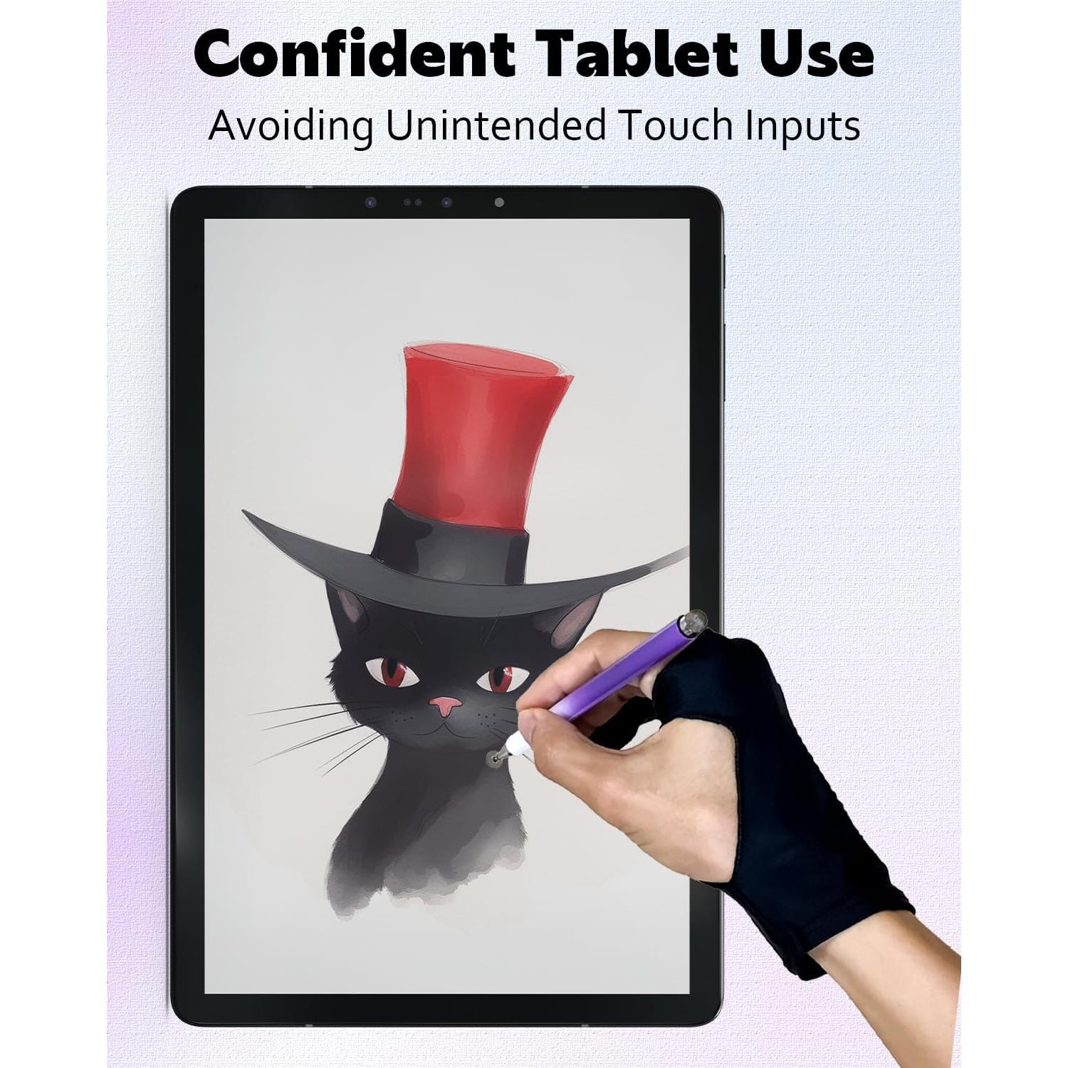 Guantes de Dibujo Digital AmberVec - 2 Paquetes, Tamaño L