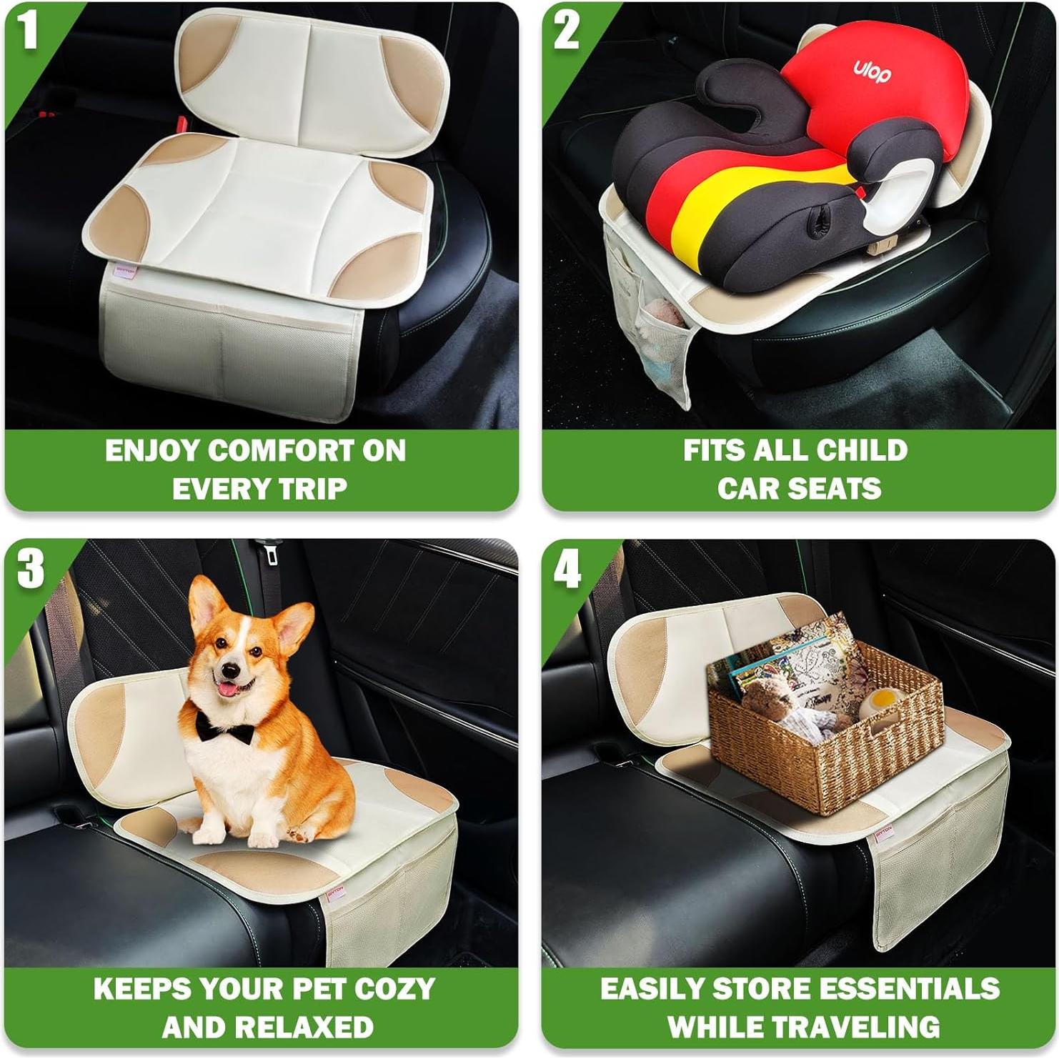 Protector de Asiento de Coche Siivton Antideslizante Beige