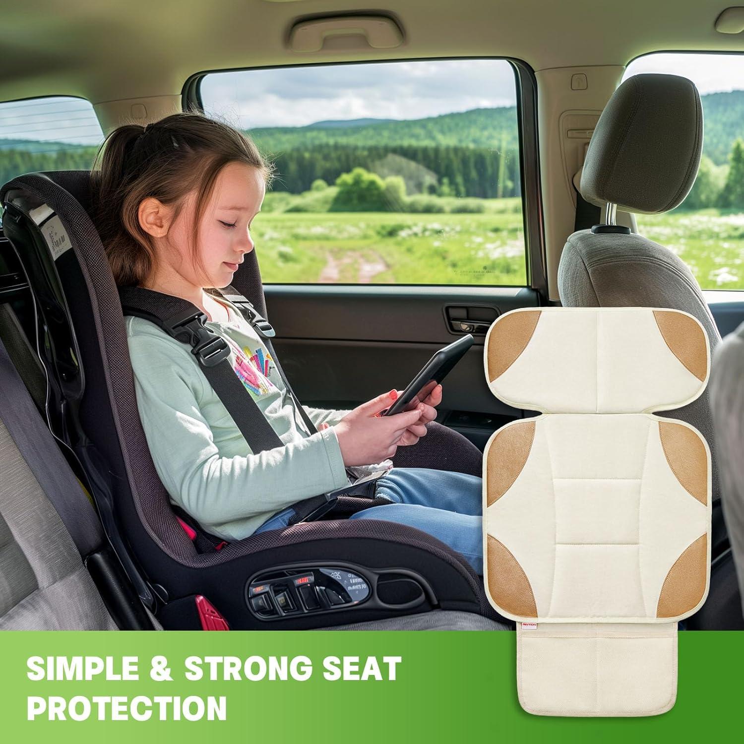 Protector de Asiento de Coche Siivton Antideslizante Beige