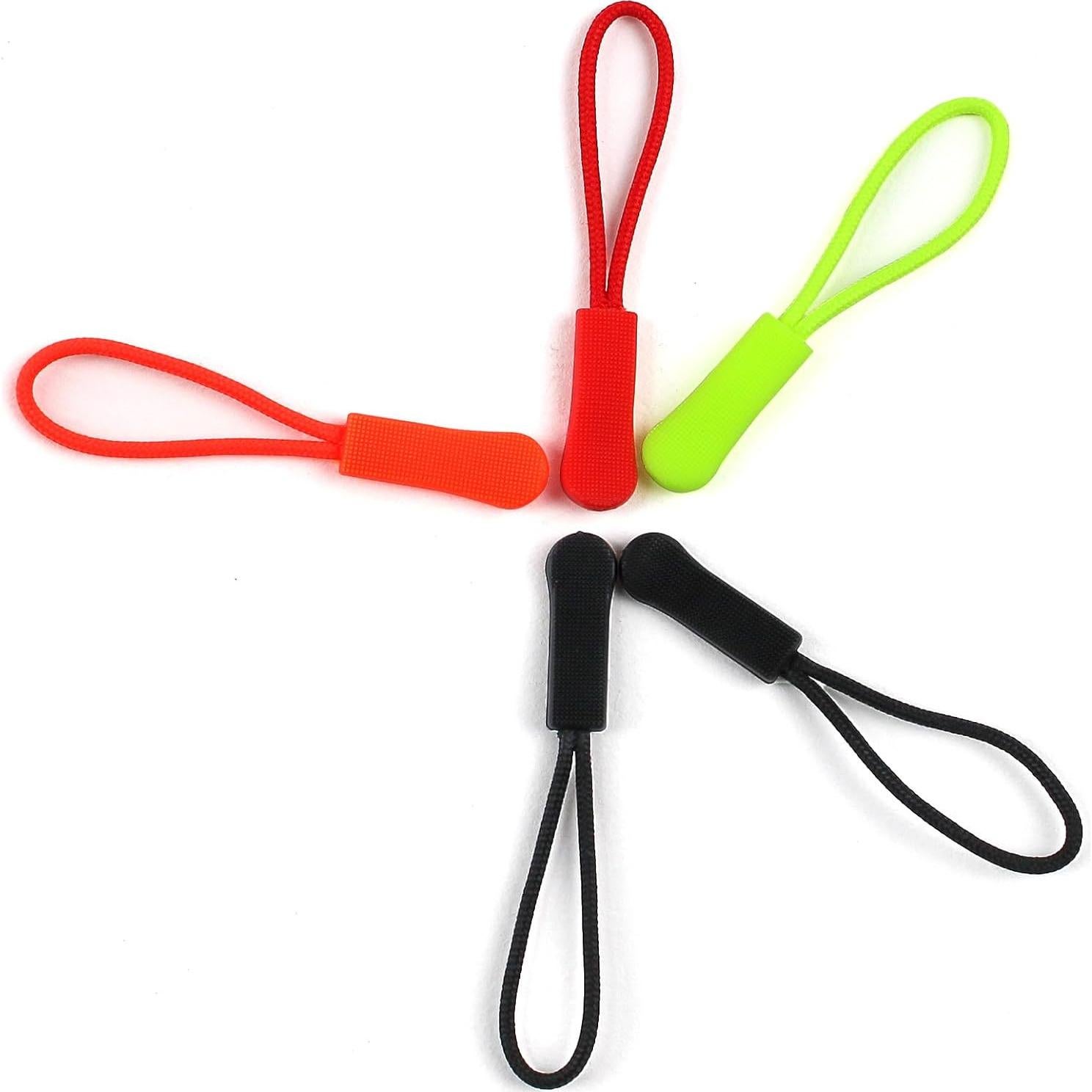 Kit 40PCS Tiradores de Cremallera Caracol Rojo Fluorescentes