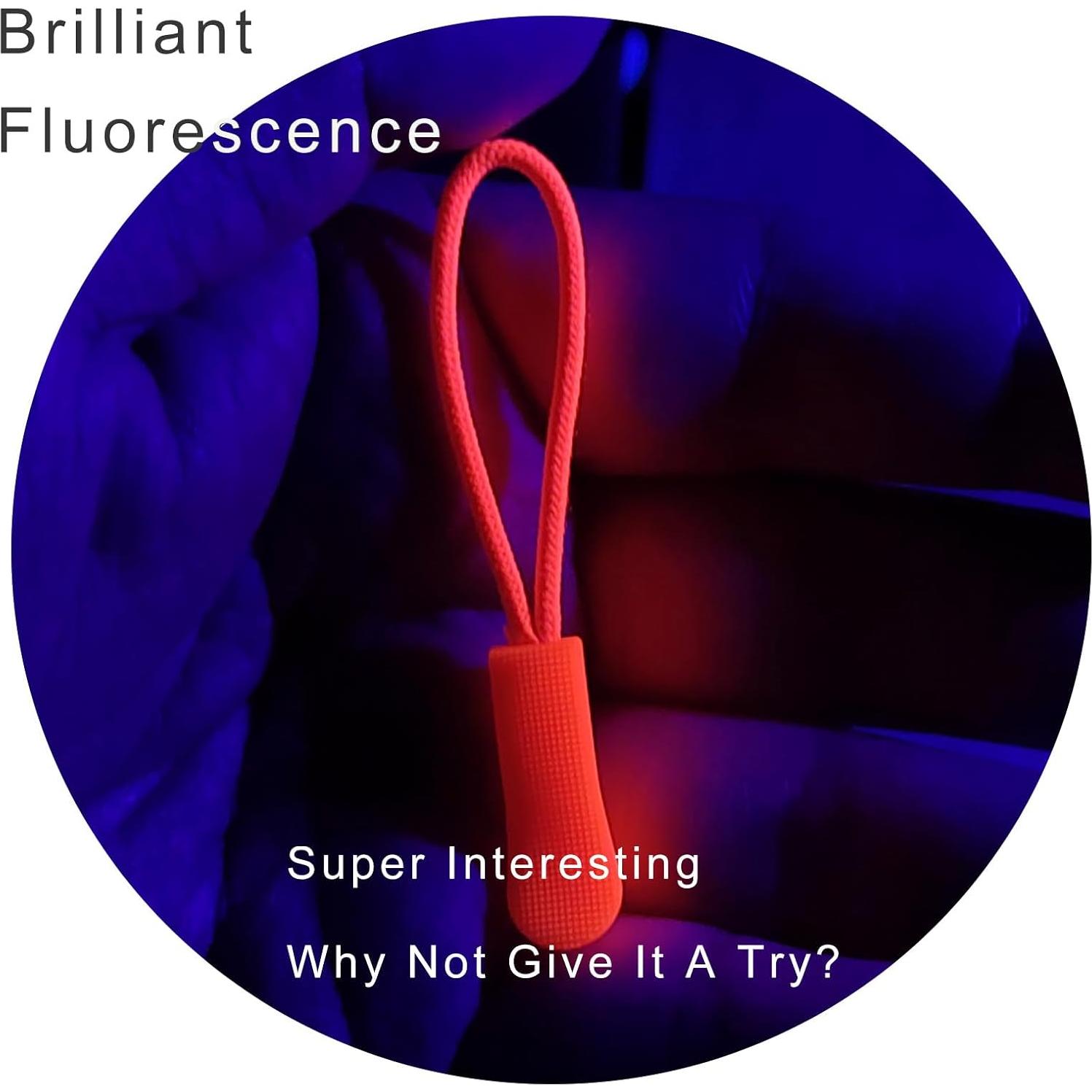 Kit 40PCS Tiradores de Cremallera Caracol Rojo Fluorescentes