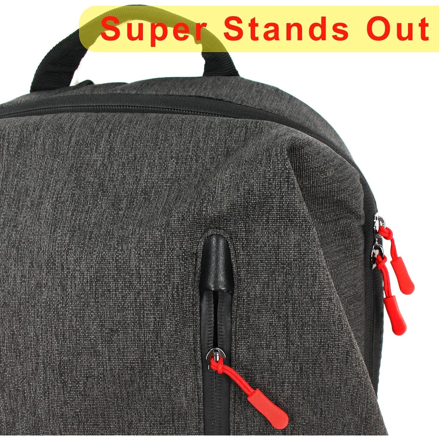 Kit 40PCS Tiradores de Cremallera Caracol Rojo Fluorescentes