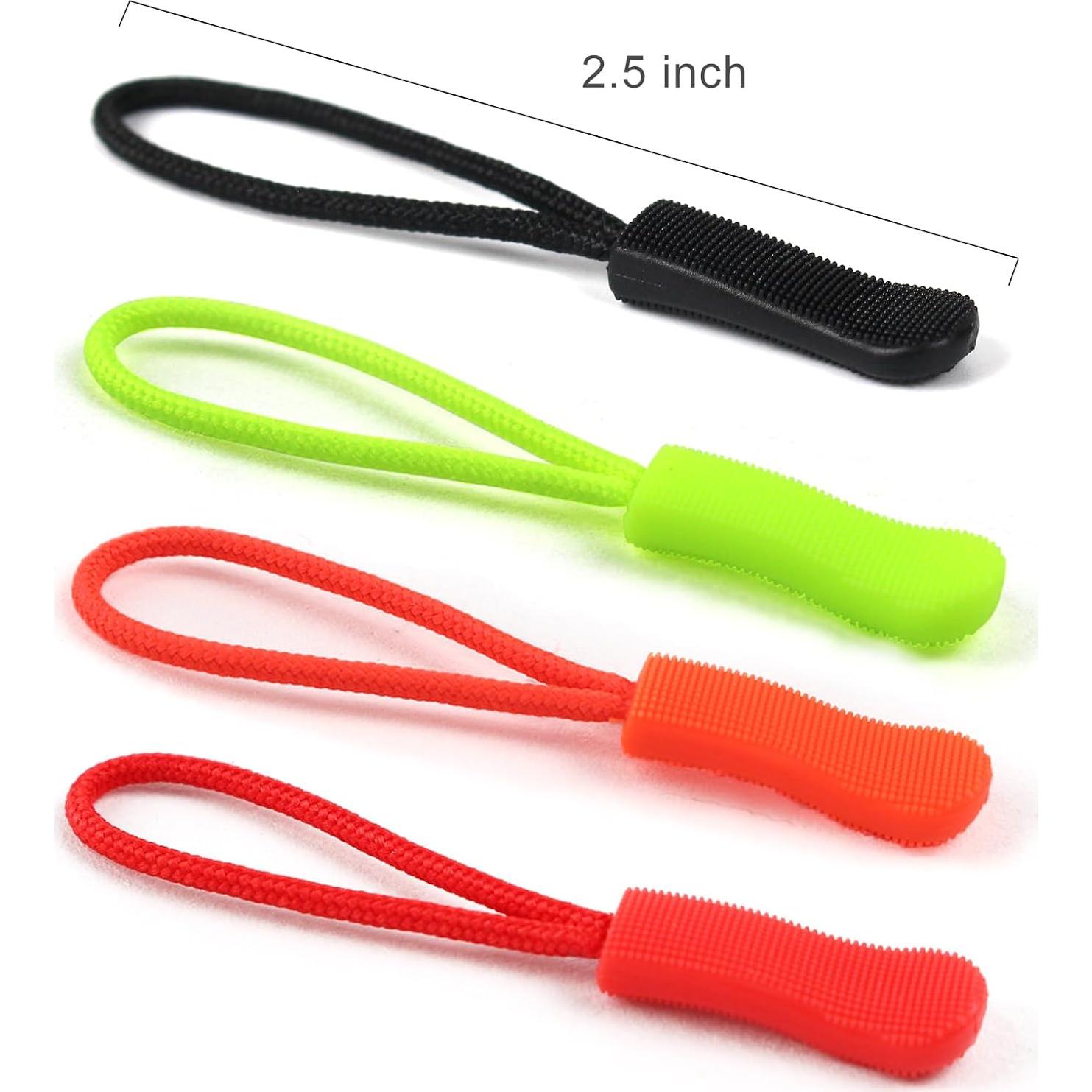 Kit 40PCS Tiradores de Cremallera Caracol Rojo Fluorescentes