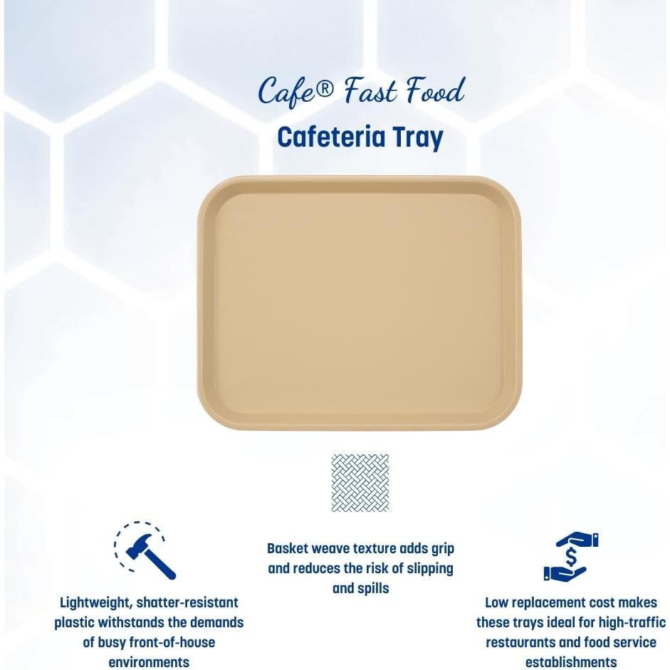 Bandeja de Servicio de Alimentos Carlisle 45.7x35.6cm Beige