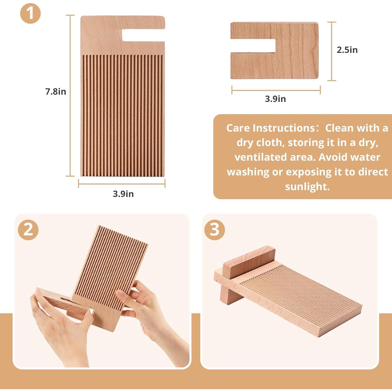 Tabla de Gnocchi Manual Tinada de Madera 19.81 cm