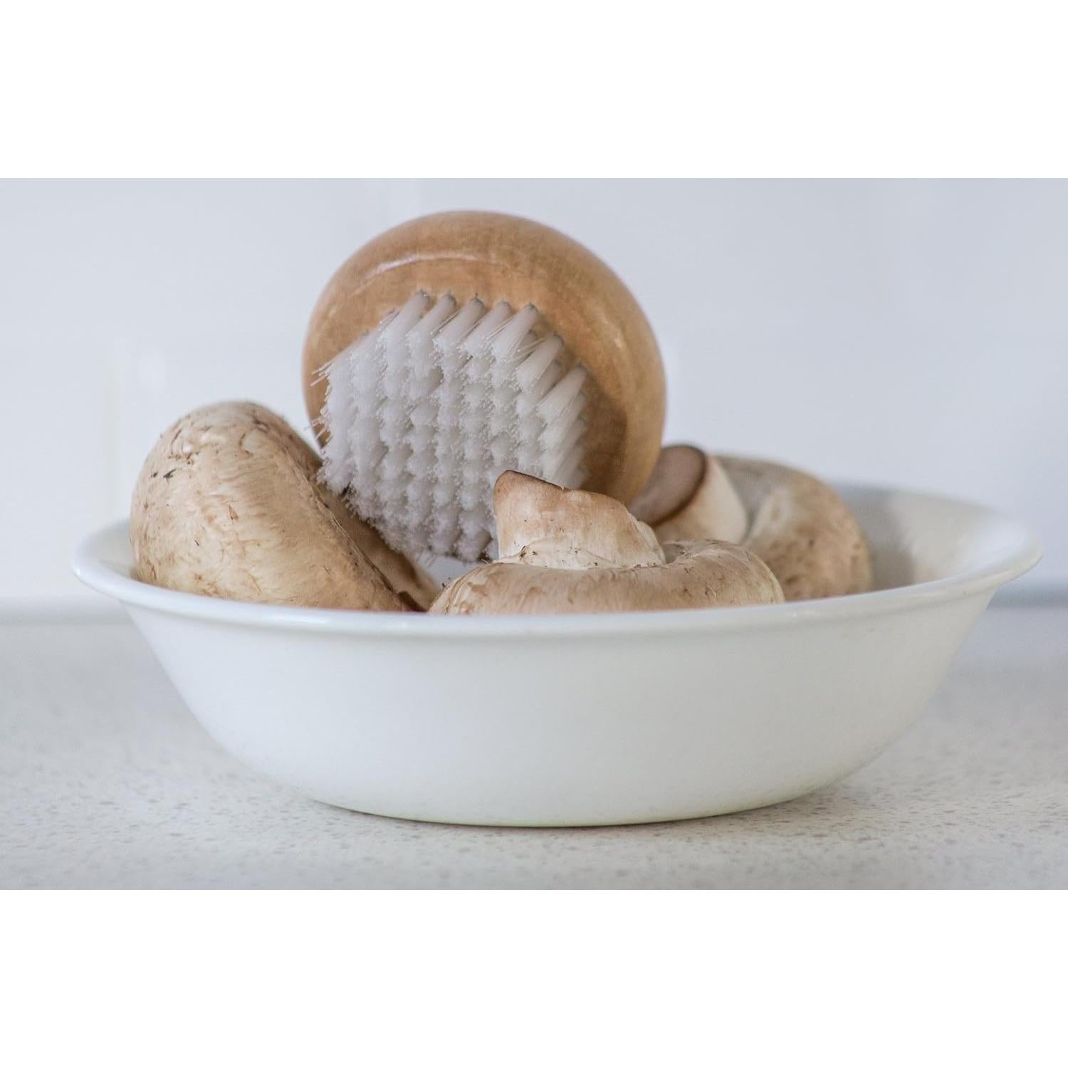 Cepillo para Champiñones de Madera Fox Run con Cerdas Suaves