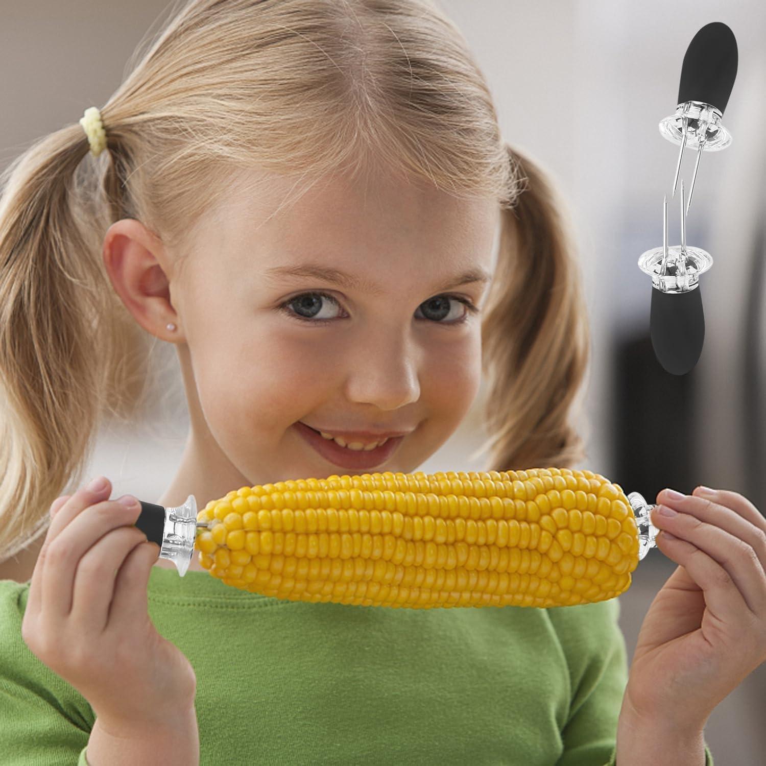 Juego de 12 Sujetadores de Maíz Cinlitek - Acero Inoxidable