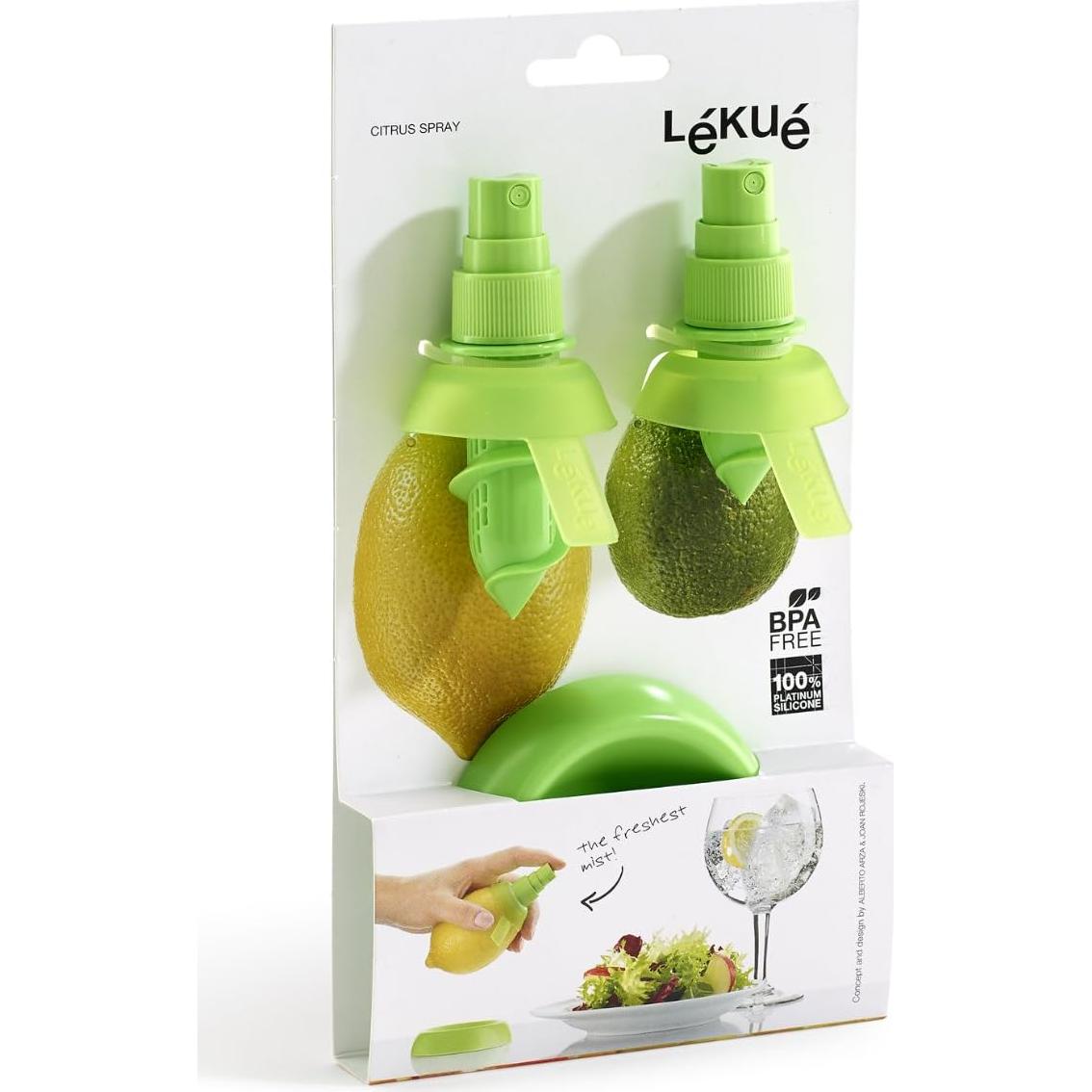 Spray de Cítricos Lékué, Pack de 2, Verde y Amarillo