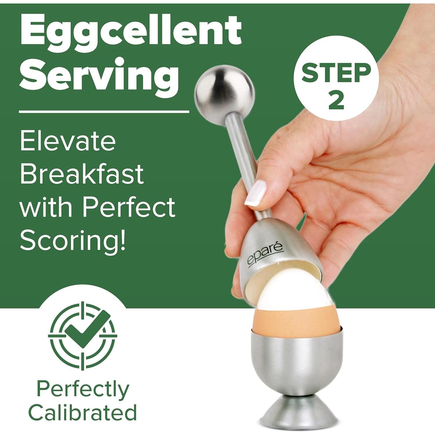 Juego de Tazas y Cortador de Huevos Eparé - Acero Inoxidable