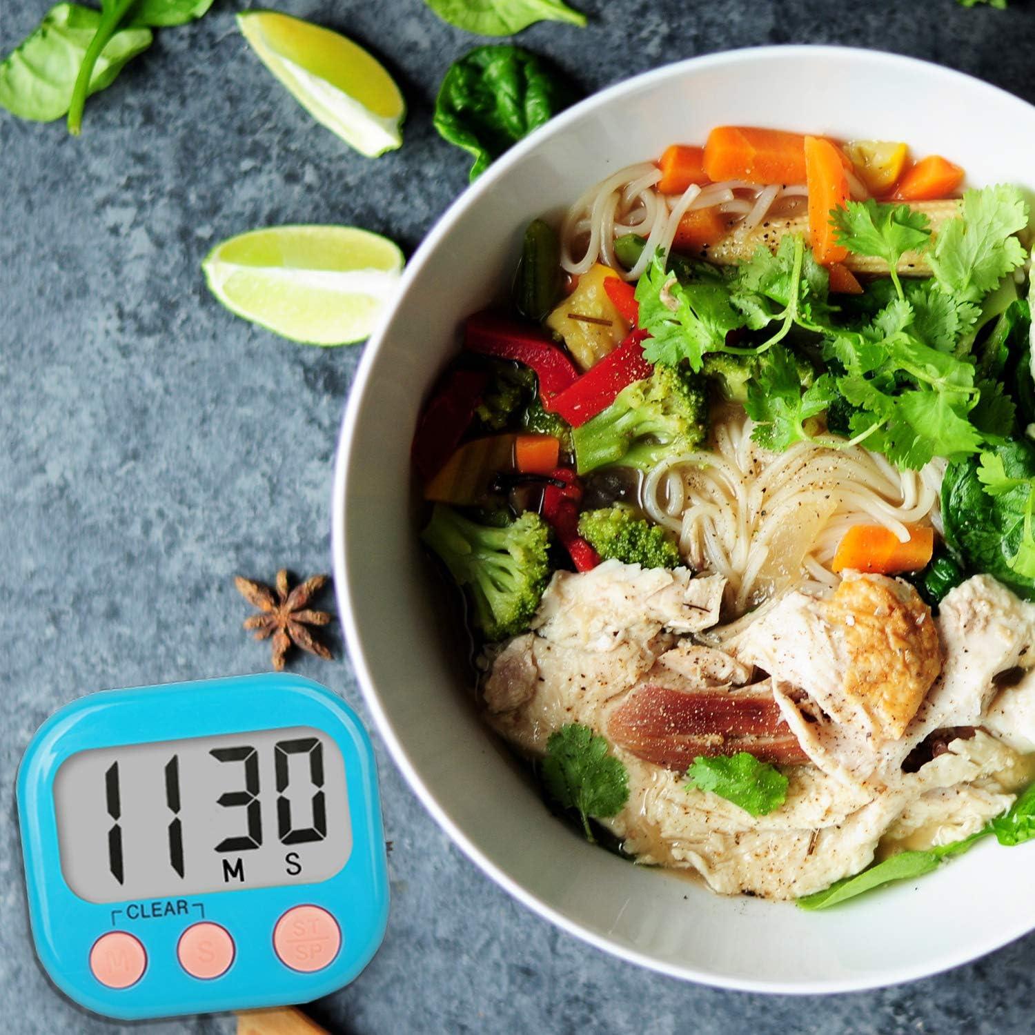 Paquete de 2 Temporizadores Digitales de Cocina AOUCE Azul