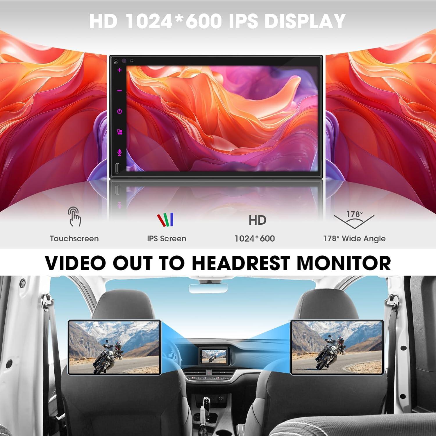 Estéreo Doble Din Stiflix 7" Bluetooth CarPlay Android Auto