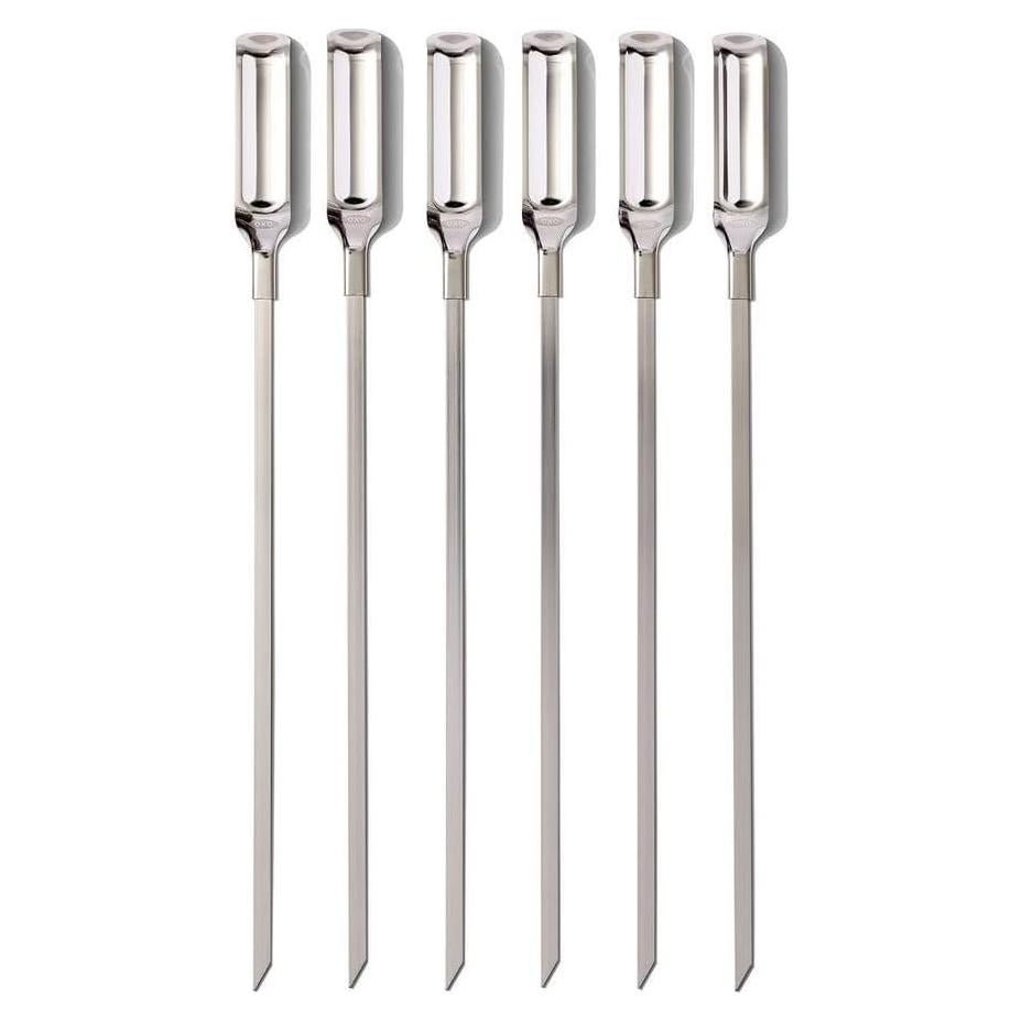 Set de 6 Pinchos de Acero Inoxidable OXO Good Grips