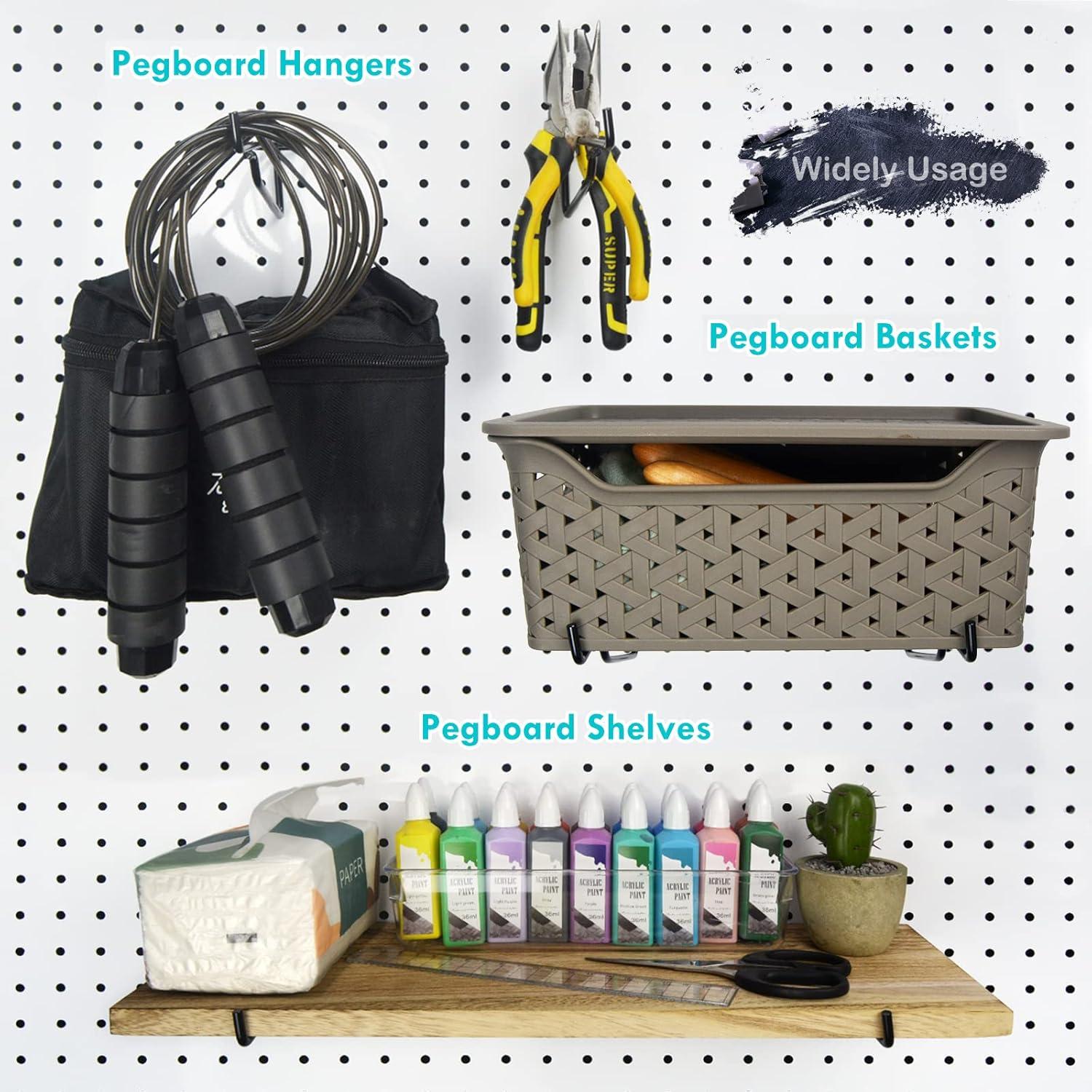 Ganchos de Metal para Panel Perforado LIGHT DUST 20 cm - 8 Piezas