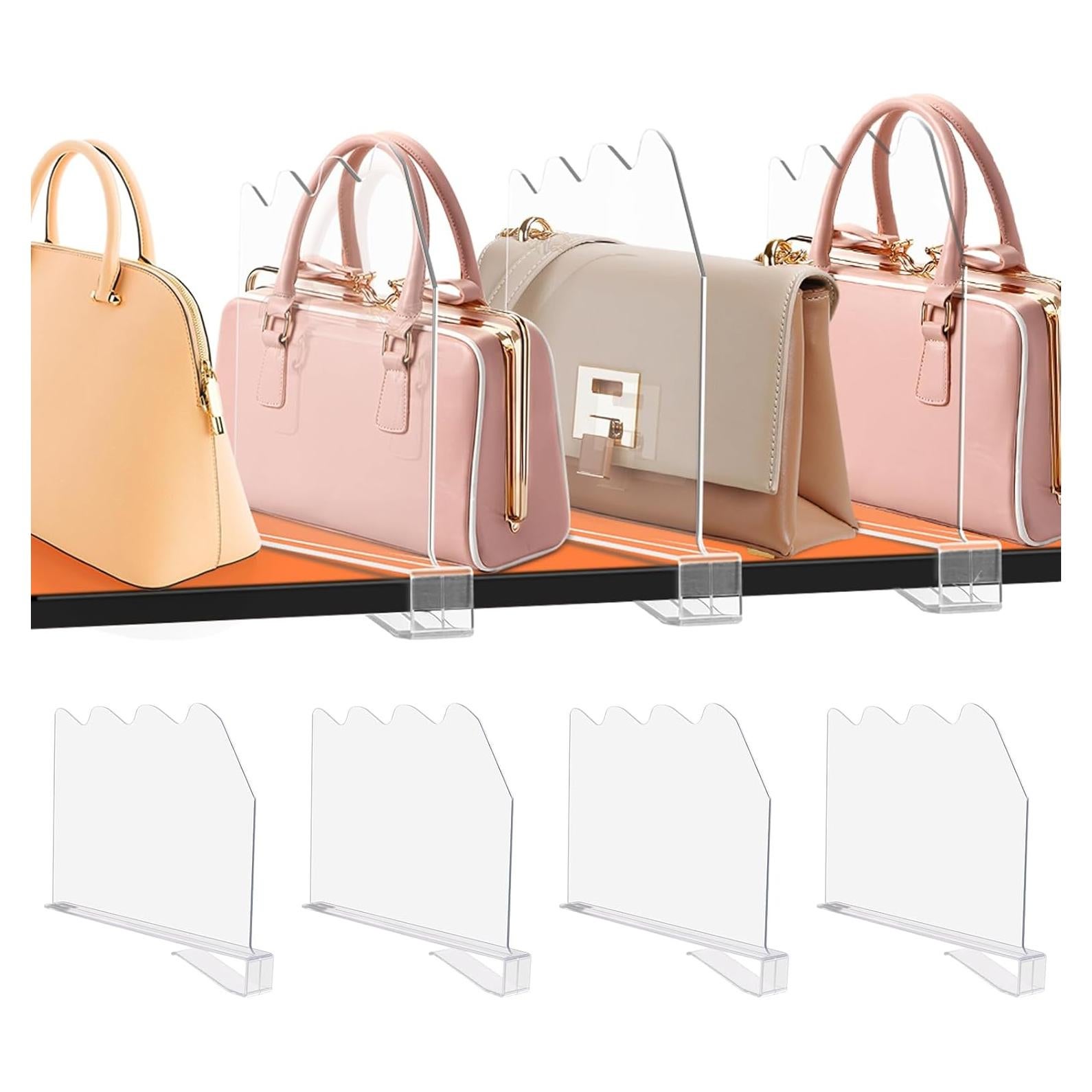 Divisores de Estante Acrílicos Fineonly 4PCS Antideslizantes