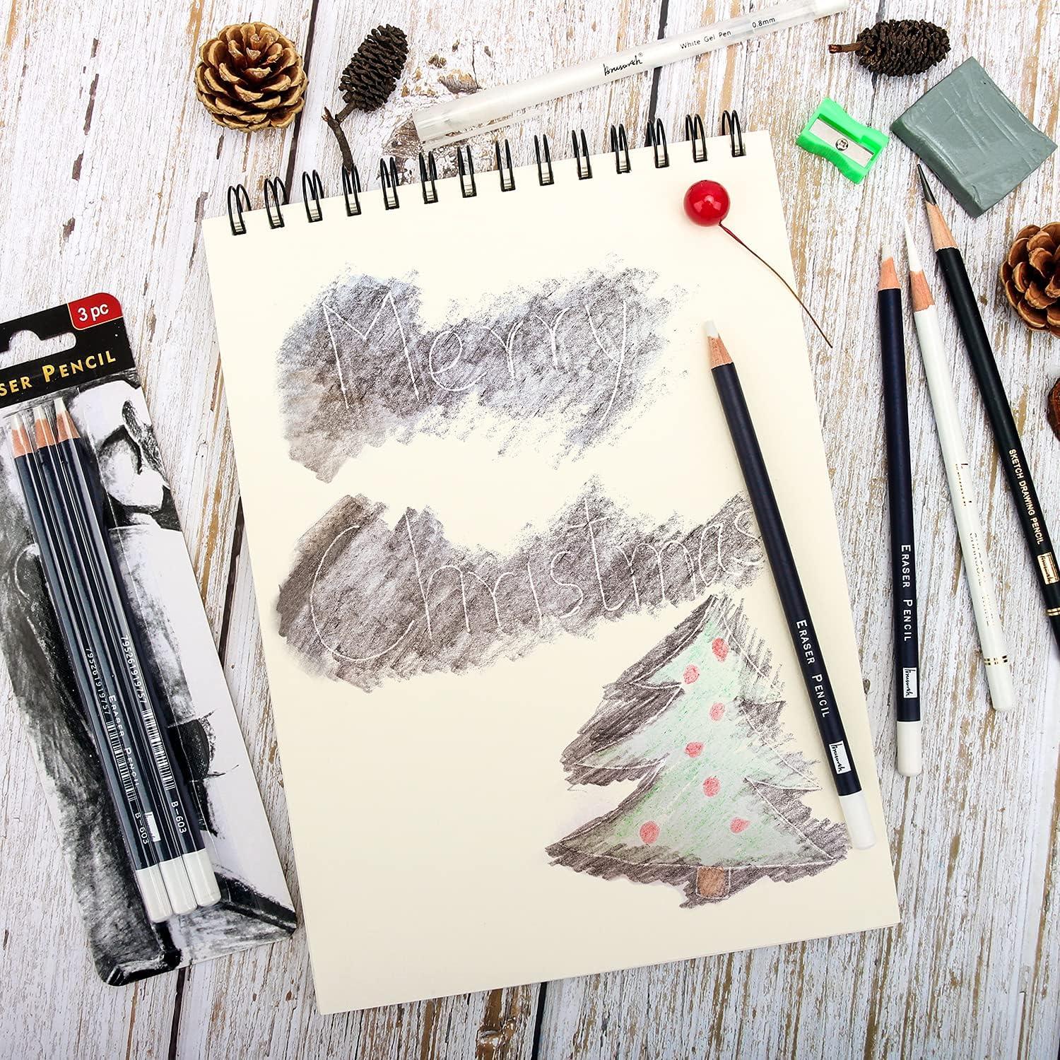 Juego de 3 Gomas de Borrar Brusarth - Detalle Fino para Dibujo