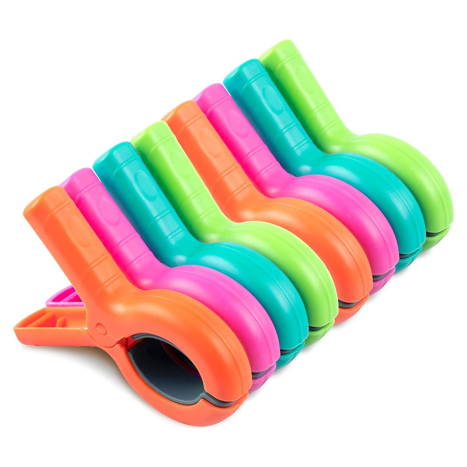 Pinzas para Toallas de Playa Dreecy 8 Pcs Jumbo Colores