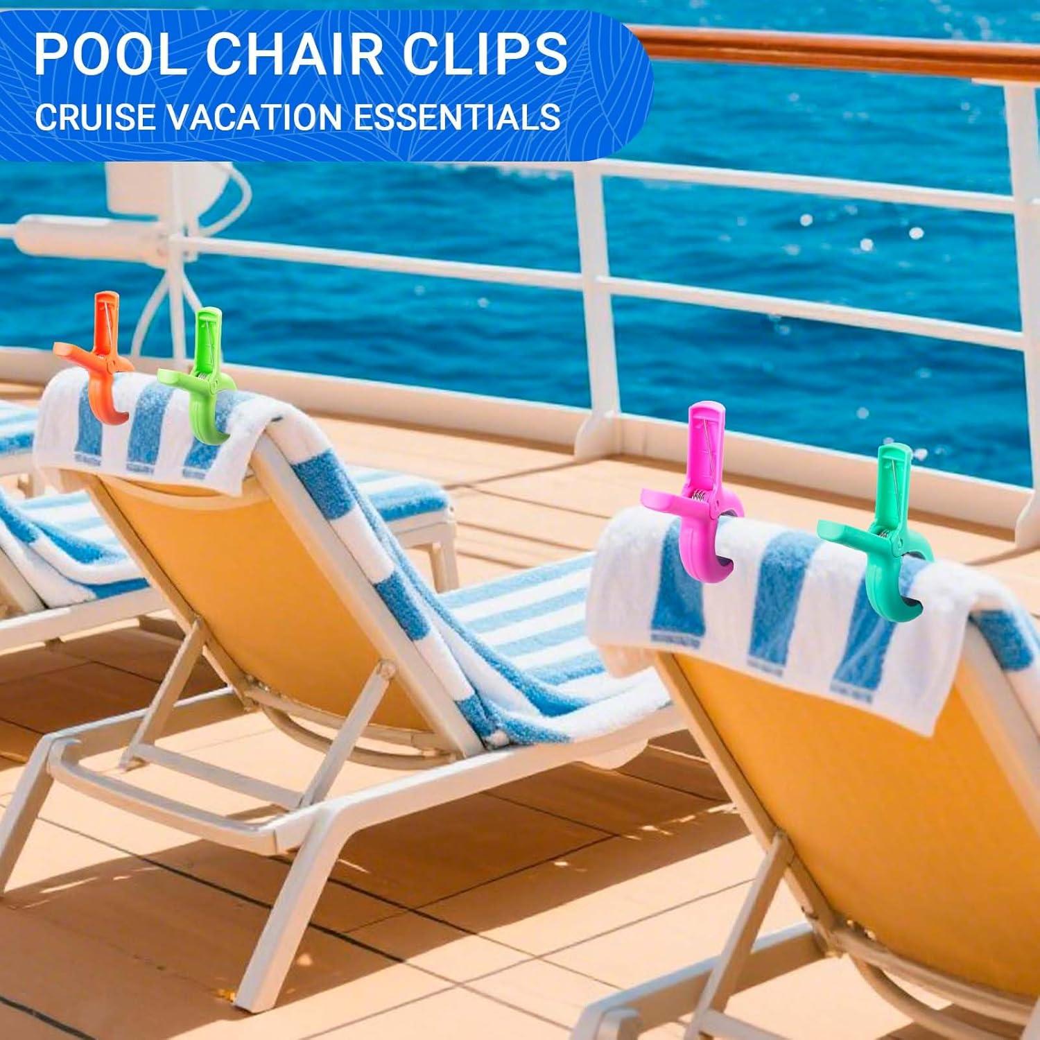 Pinzas para Toallas de Playa Dreecy 8 Pcs Jumbo Colores