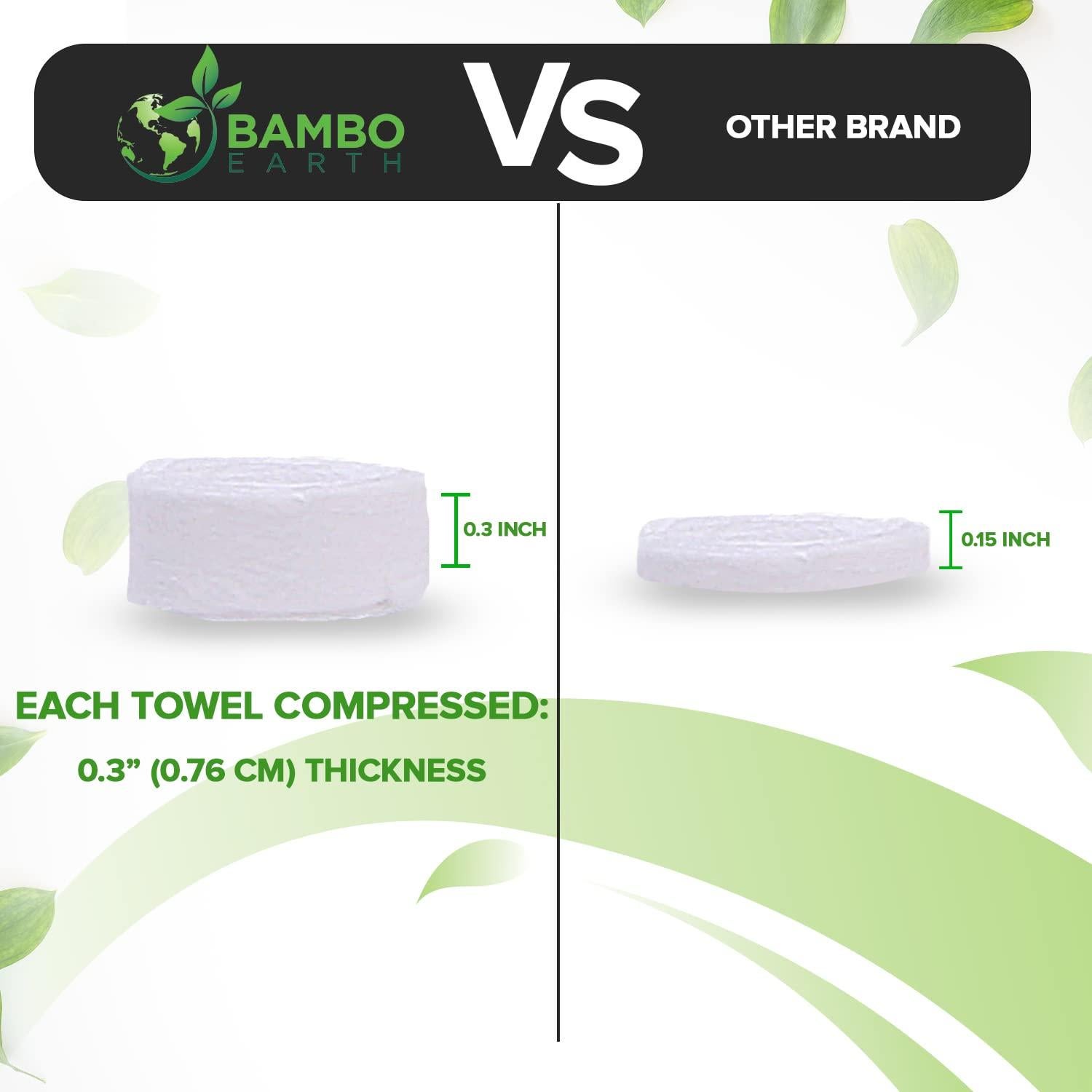 Toallas Comprimidas BAMBOEARTH 500 Unidades Eco-Friendly