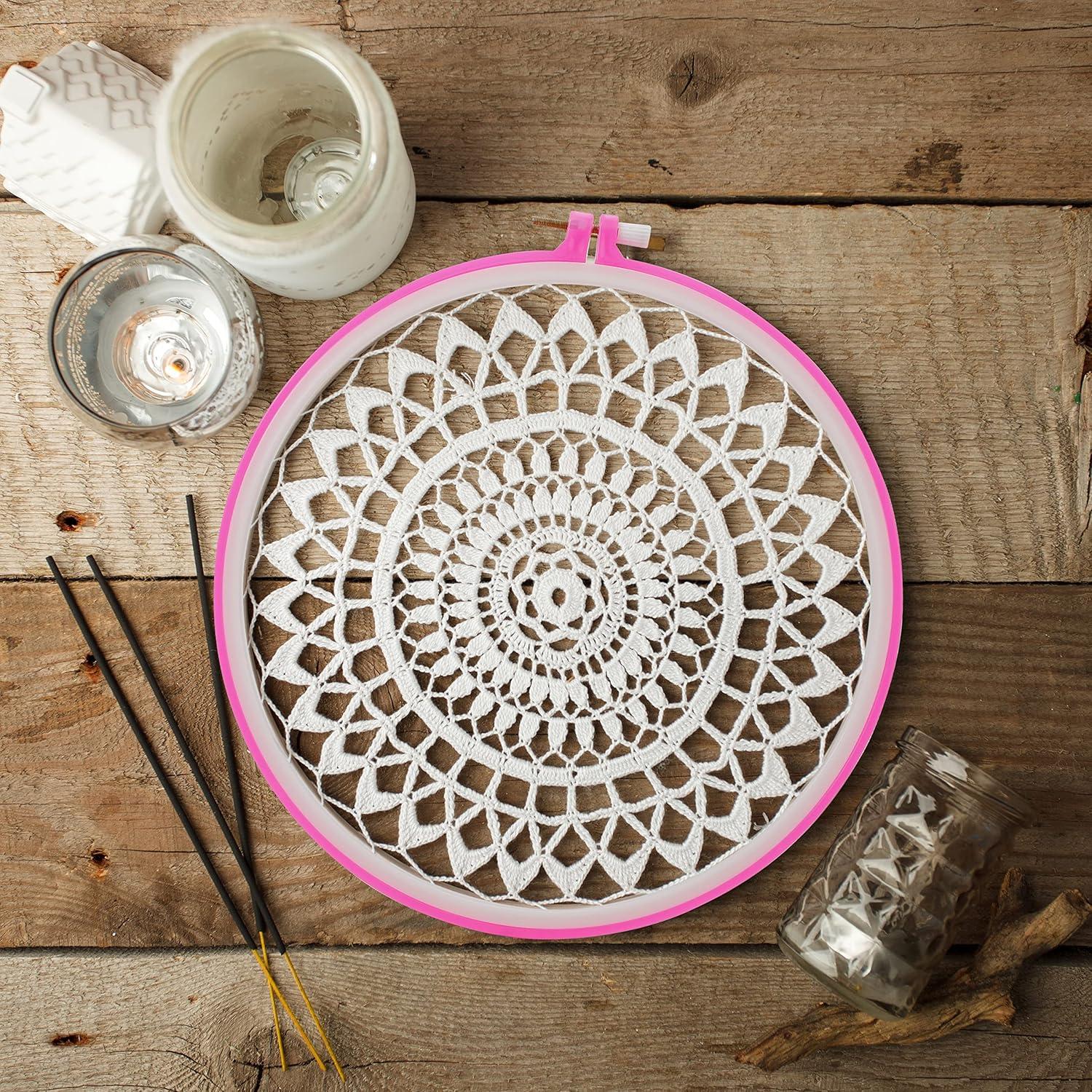 Set de 6 Aros de Bordado Pllieay con 16 Agujas Multicolor