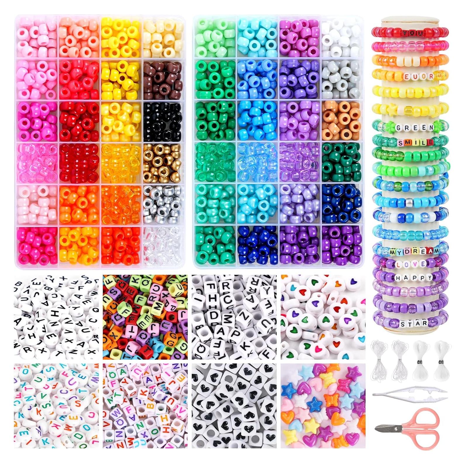 Kit de Pulseras QUEFE 1900 Piezas 48 Colores Acrílico
