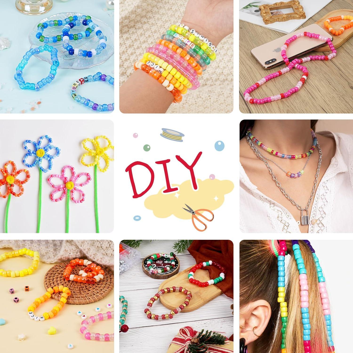 Kit de Pulseras QUEFE 1900 Piezas 48 Colores Acrílico