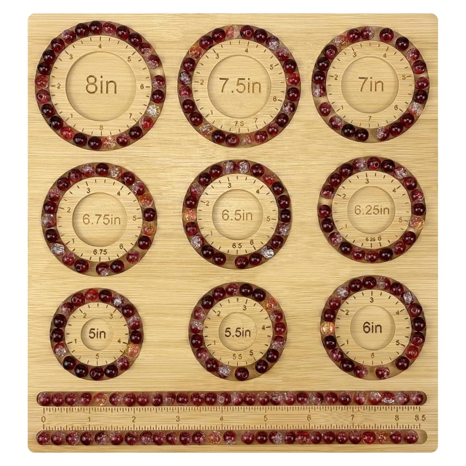 Tablero de cuentas NOAVAOL de bambú 25.4x24 cm para joyas