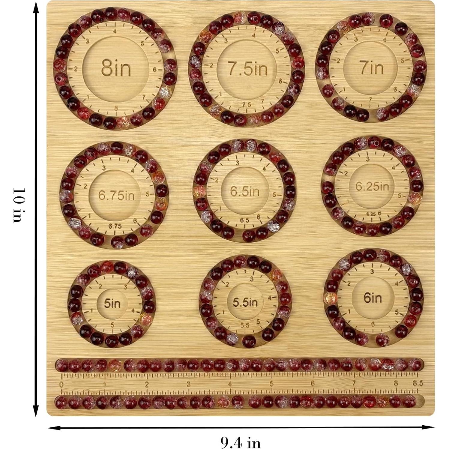 Tablero de cuentas NOAVAOL de bambú 25.4x24 cm para joyas