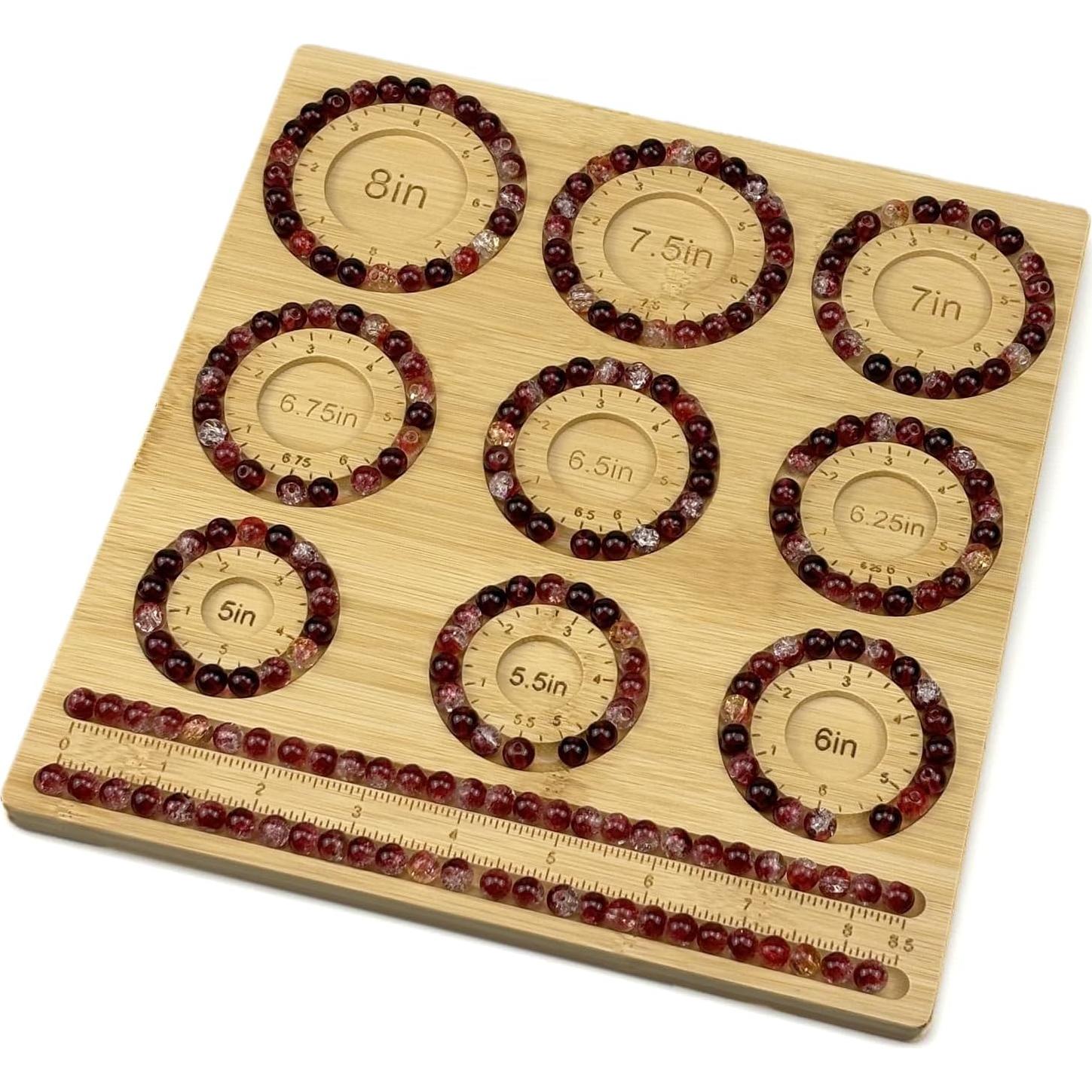 Tablero de cuentas NOAVAOL de bambú 25.4x24 cm para joyas