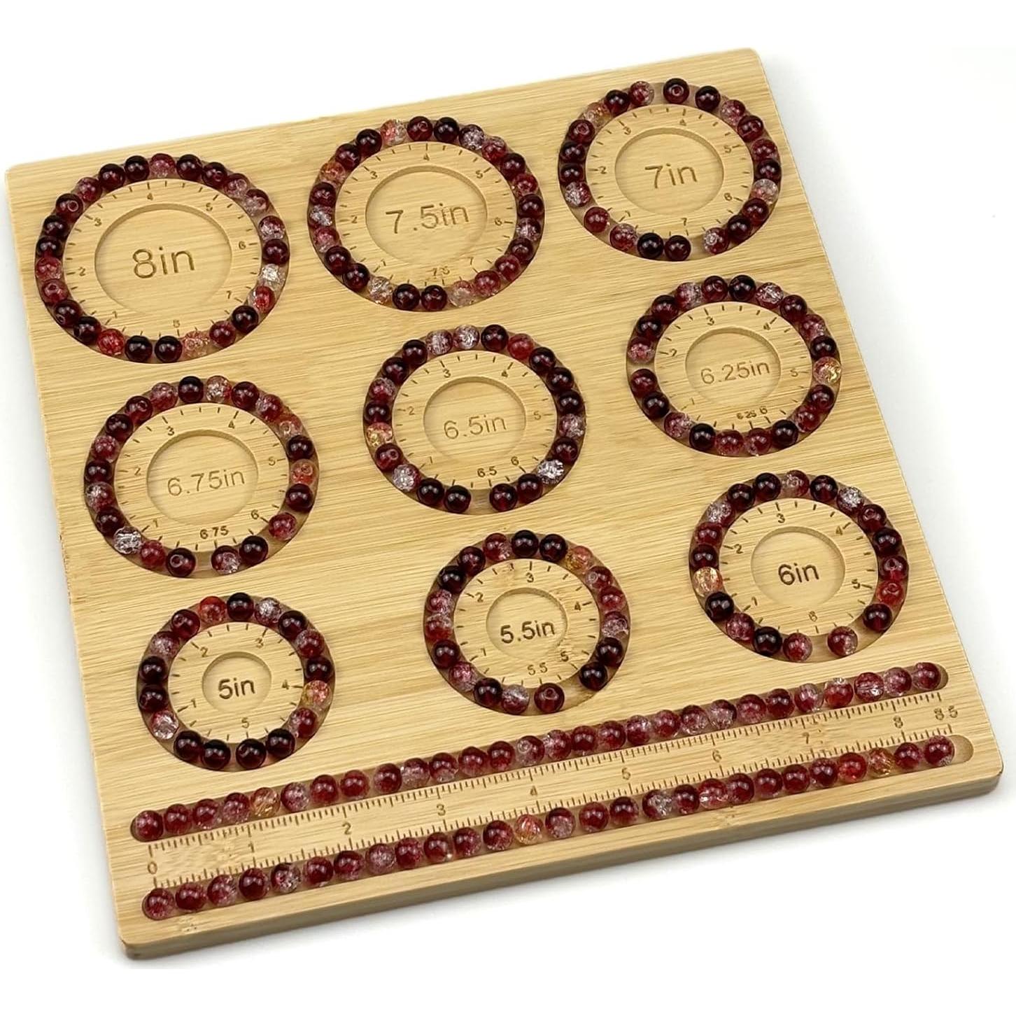 Tablero de cuentas NOAVAOL de bambú 25.4x24 cm para joyas