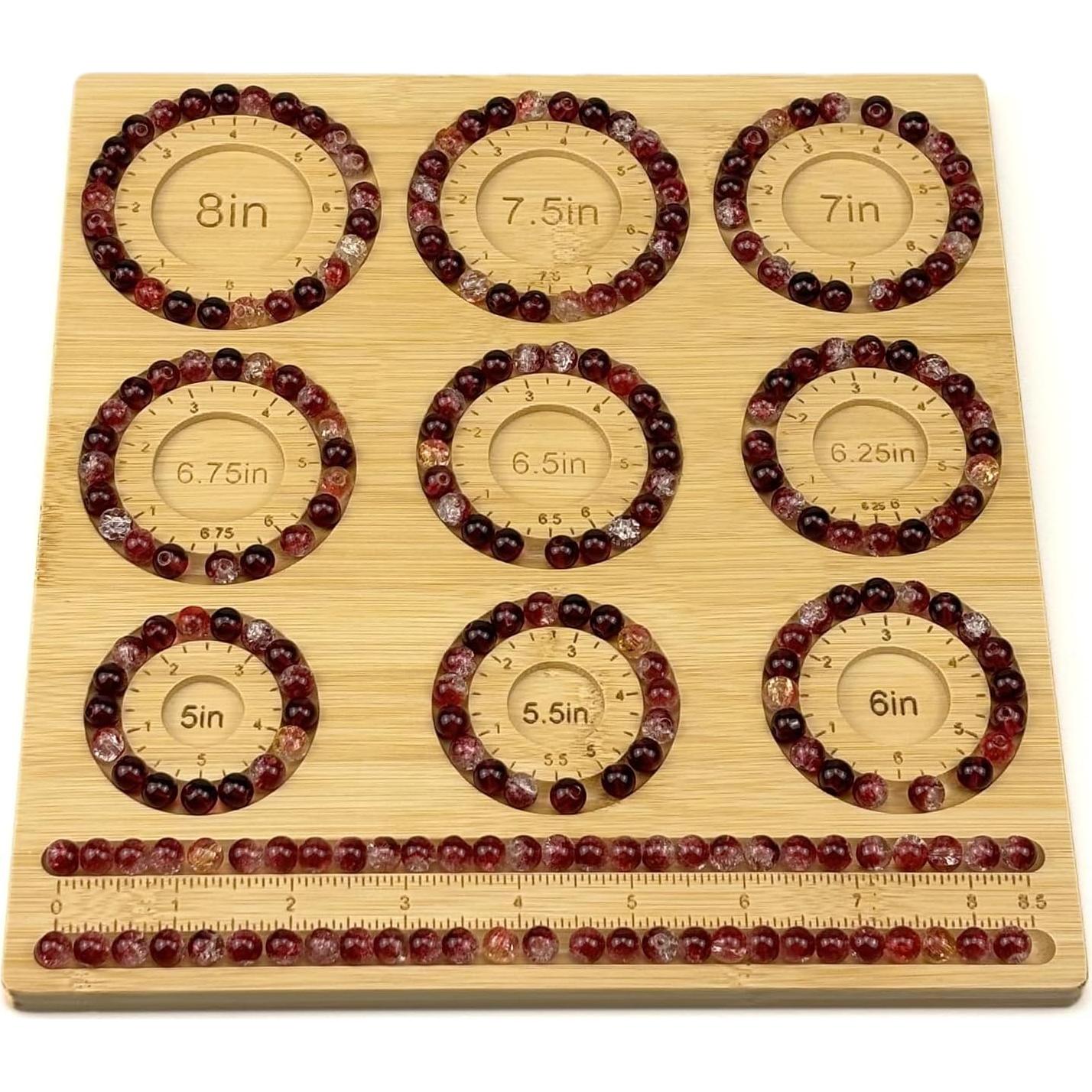 Tablero de cuentas NOAVAOL de bambú 25.4x24 cm para joyas