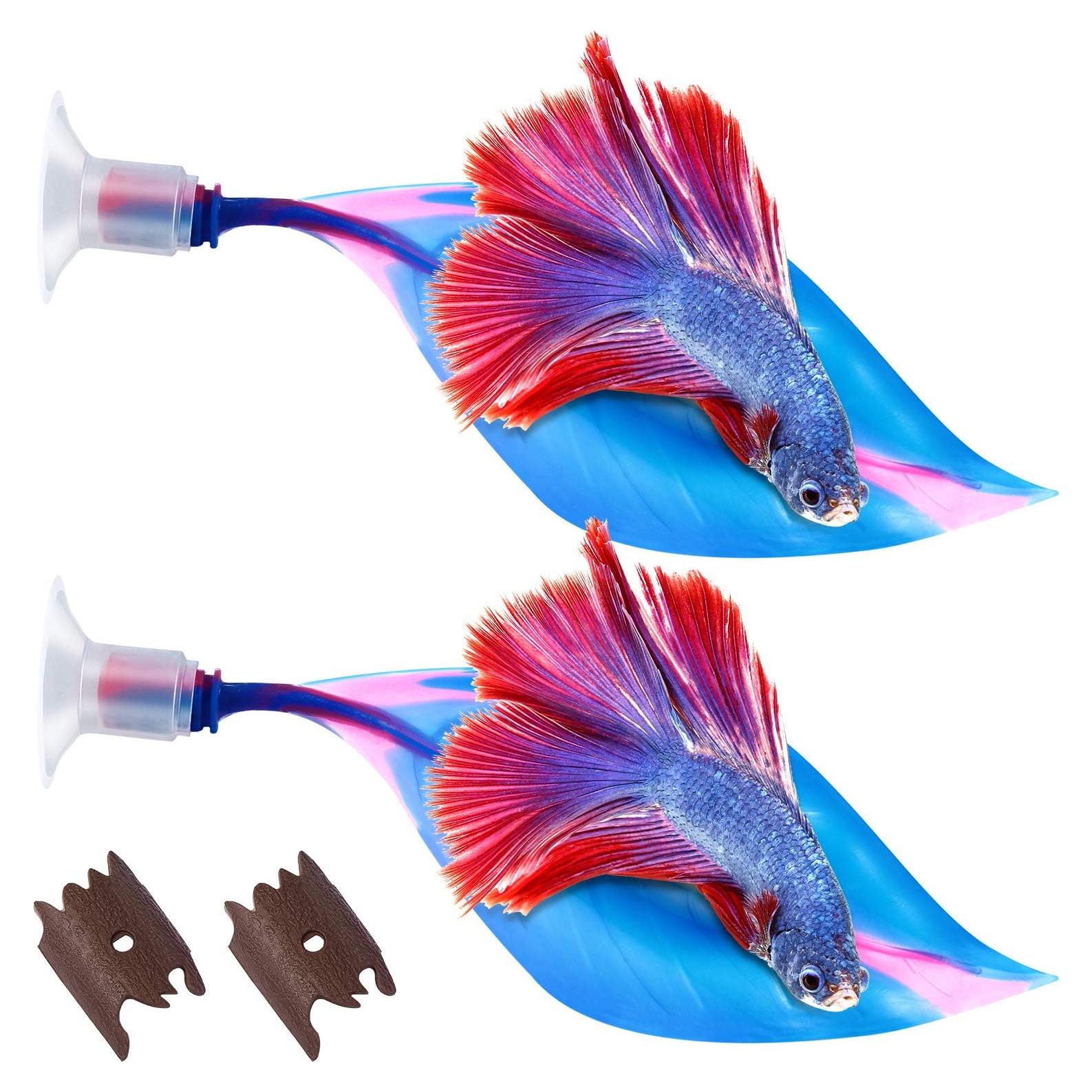 Hamaca de Silicona para Peces Betta WILLBOND - 2 Piezas Azul