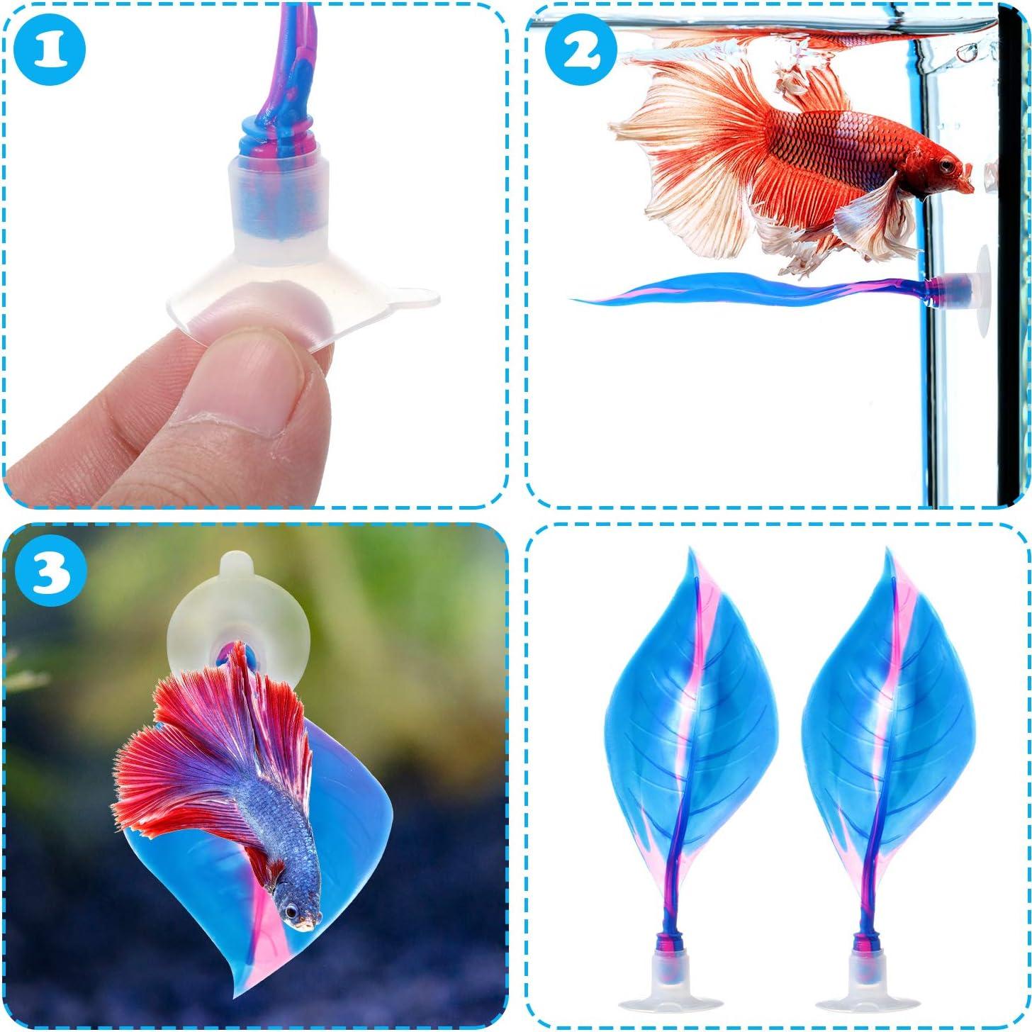 Hamaca de Silicona para Peces Betta WILLBOND - 2 Piezas Azul