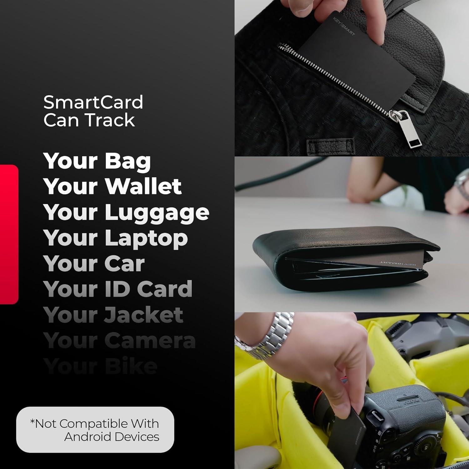 KeySmart Tarjeta Rastreadora de Cartera Bluetooth Negra