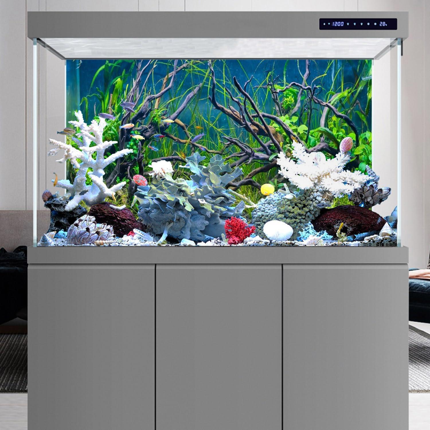 Fondo de Acuario Vinilo AWERT 60x30 cm Peces Tropicales