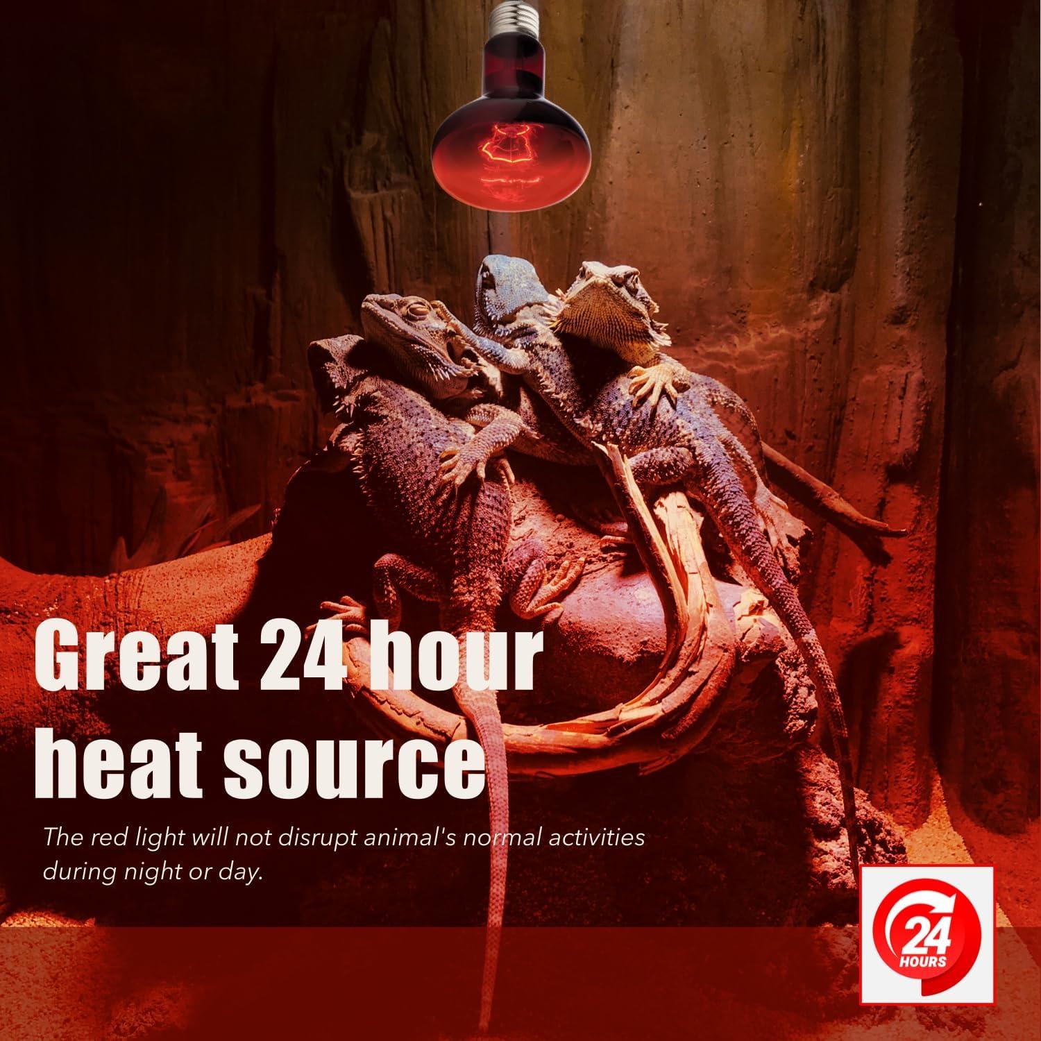 Lámpara de Calor Roja ReptiKing 75W Paquete de 2 Bombillas