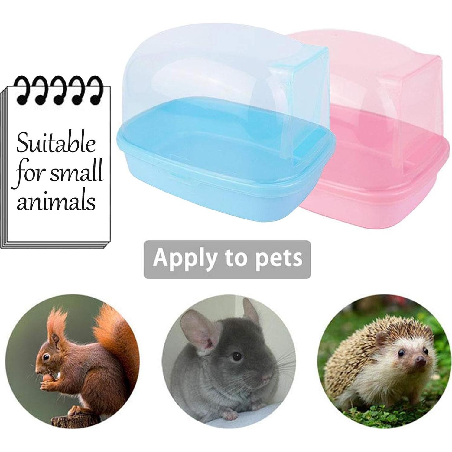 Baño para hámster enano Kathson - Casa de arena 24.5x17.7 cm