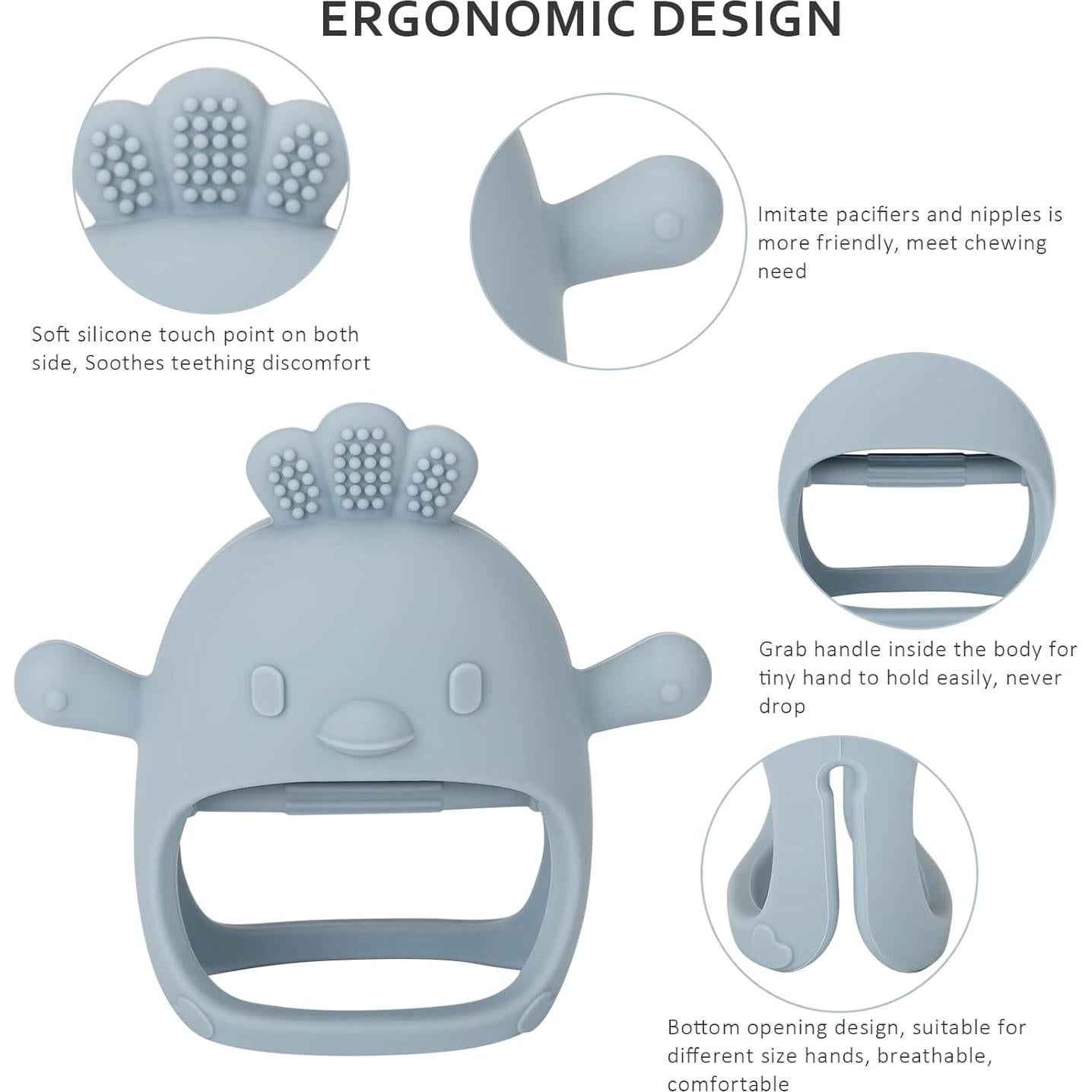 Mordedor de Silicona Socub para Bebés 0-6 Meses Beige