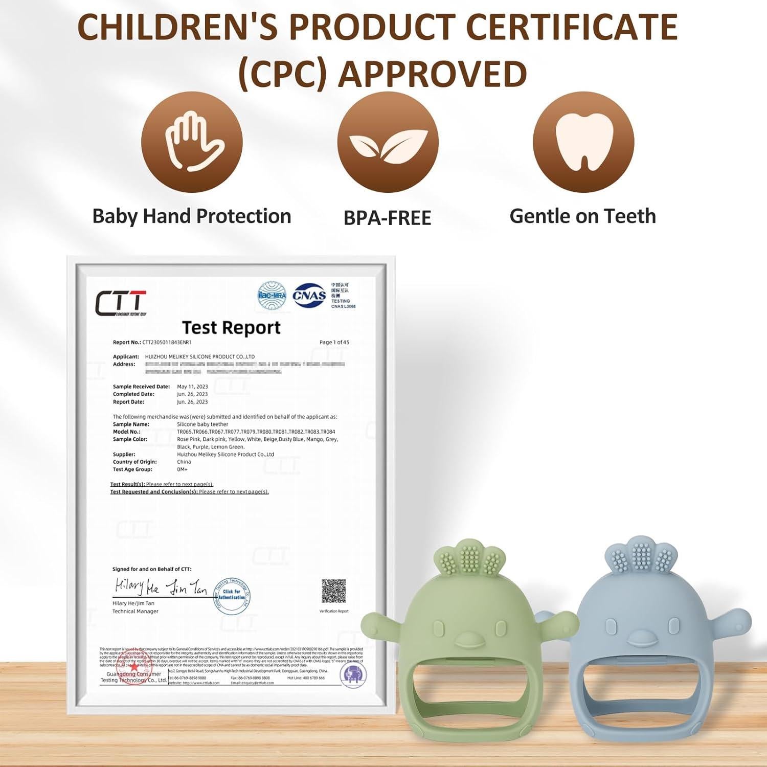 Mordedor de Silicona Socub para Bebés 0-6 Meses Beige