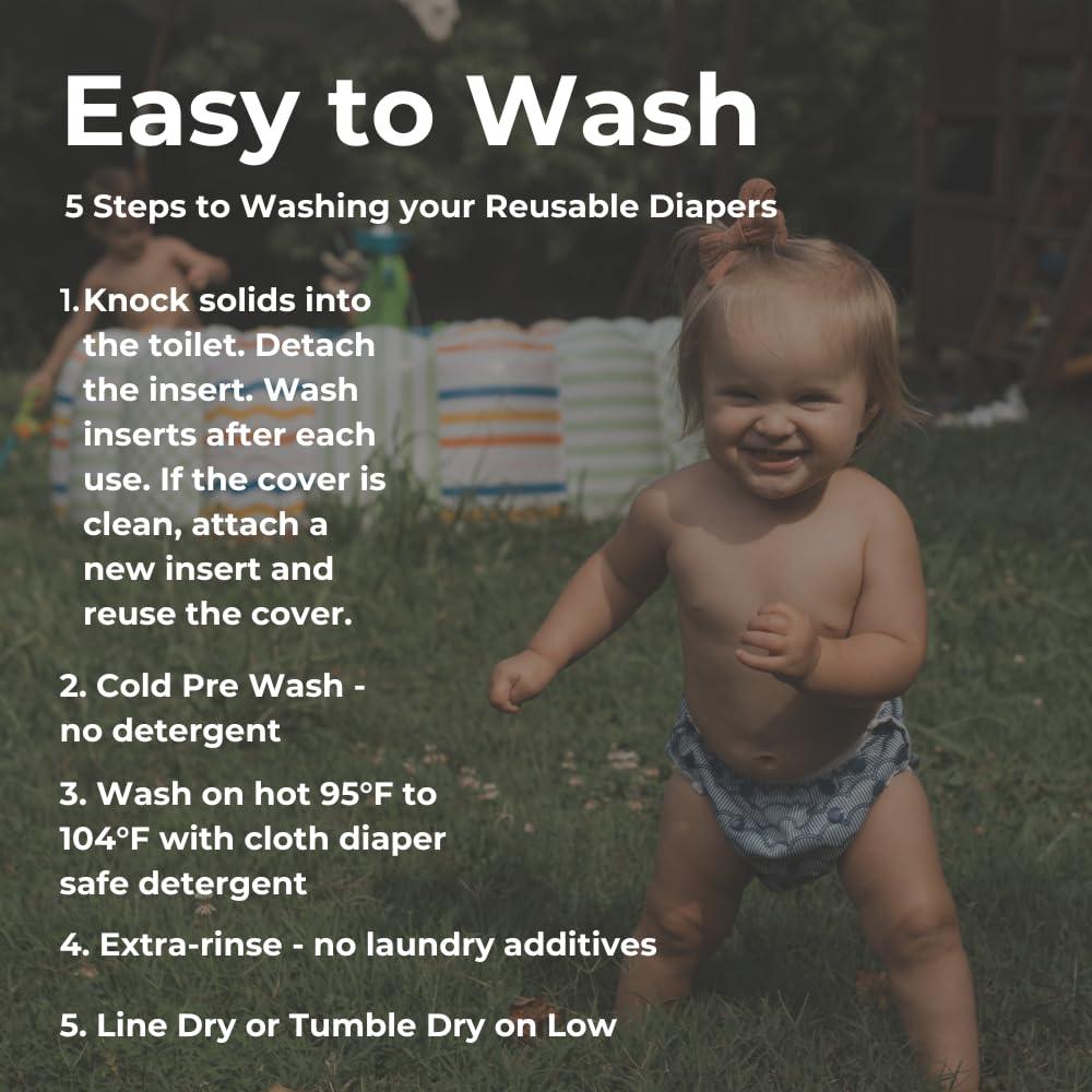 Paquete de 3 Pañales de Natación Reutilizables Nora - Talla Única Ajustable