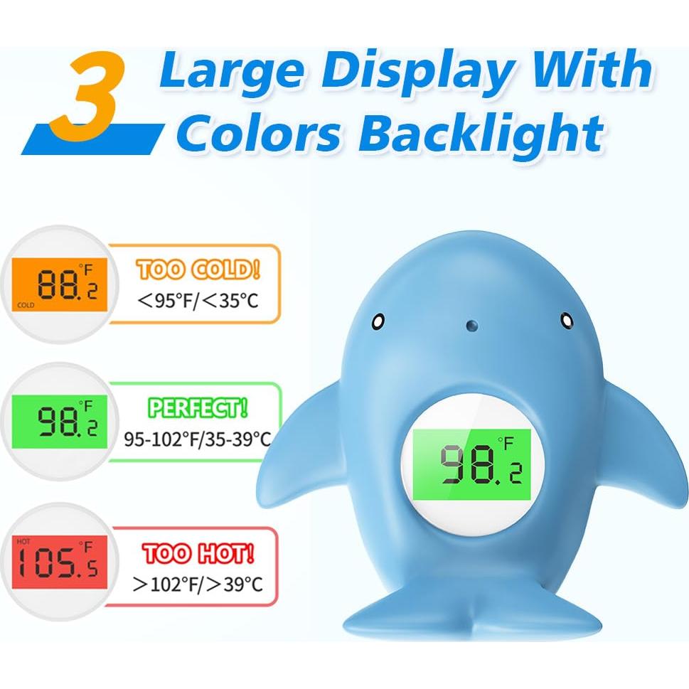 Termómetro de baño digital Miedecdel para bebés - Azul claro