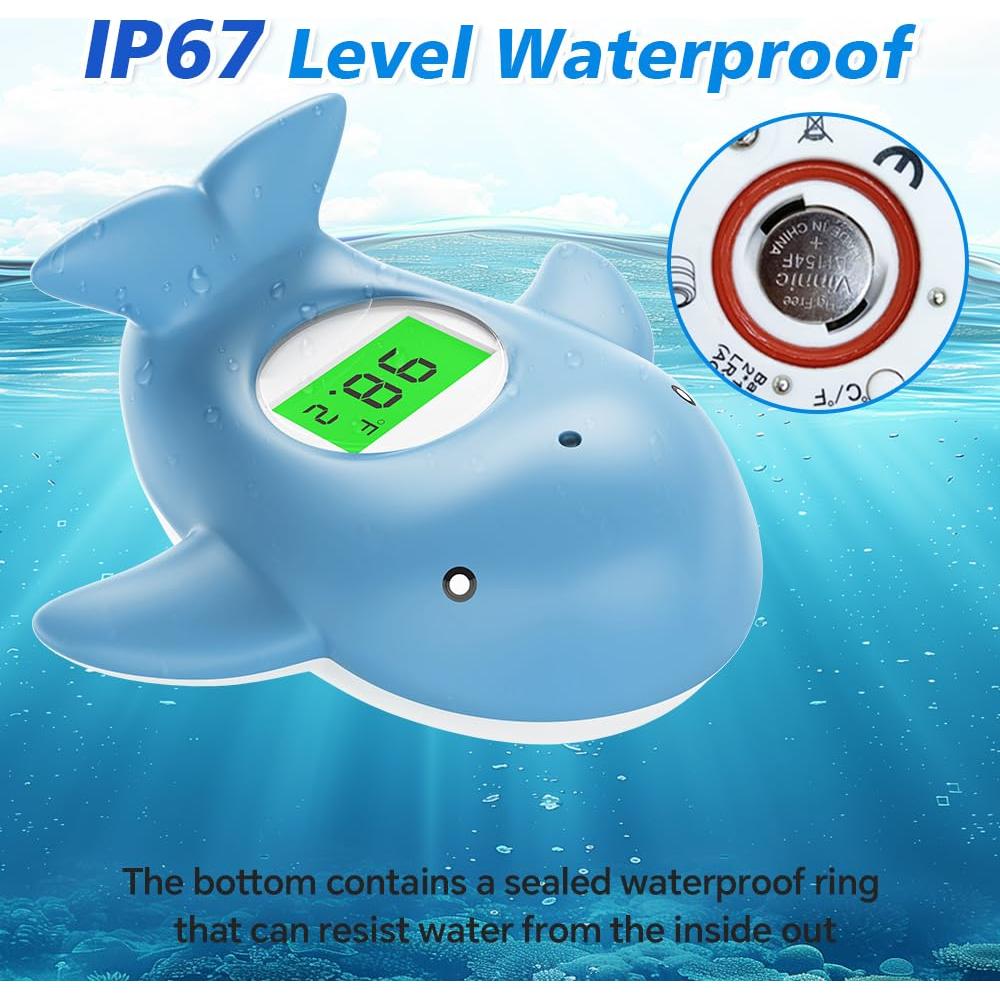 Termómetro de baño digital Miedecdel para bebés - Azul claro