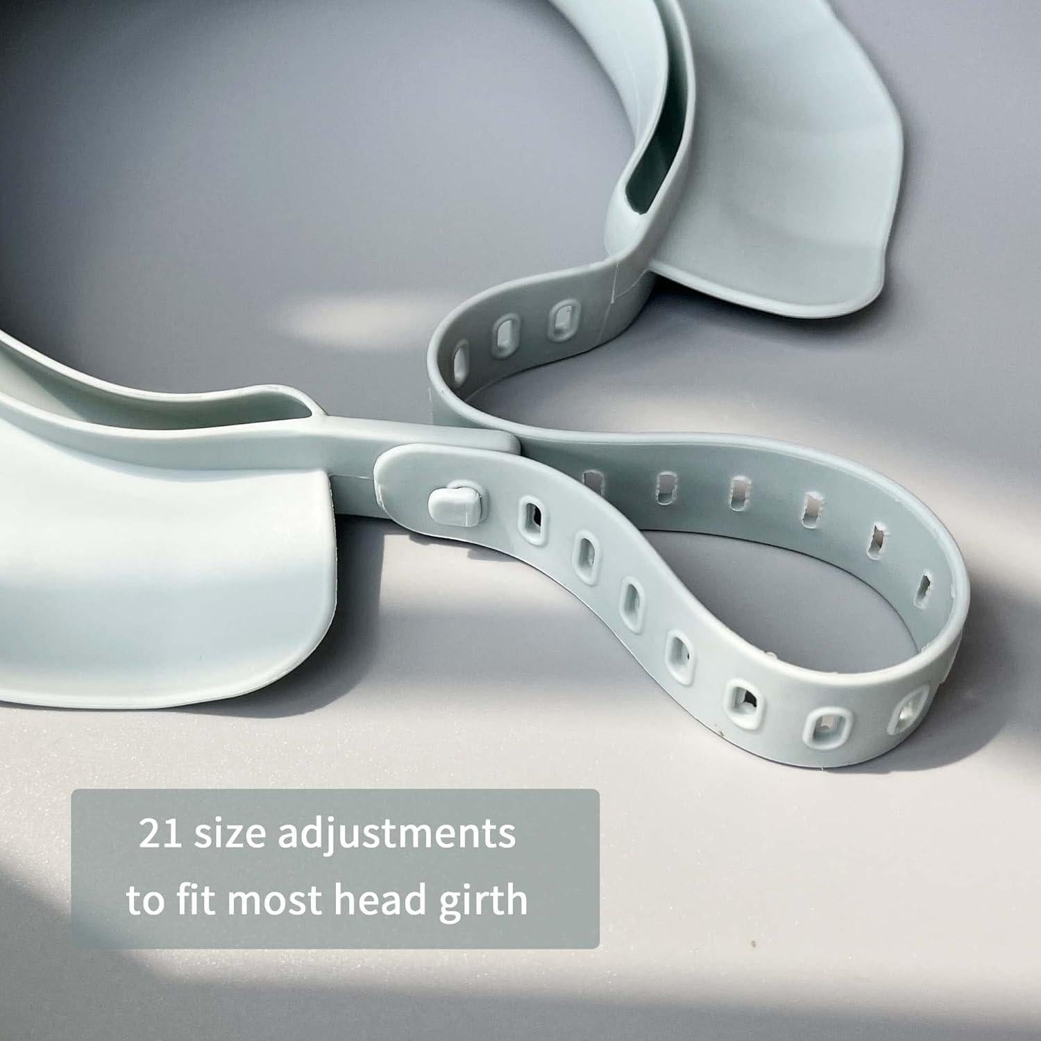 Gorro de Ducha para Bebés y Niños KOMIDK Azul Silicona Ajustable